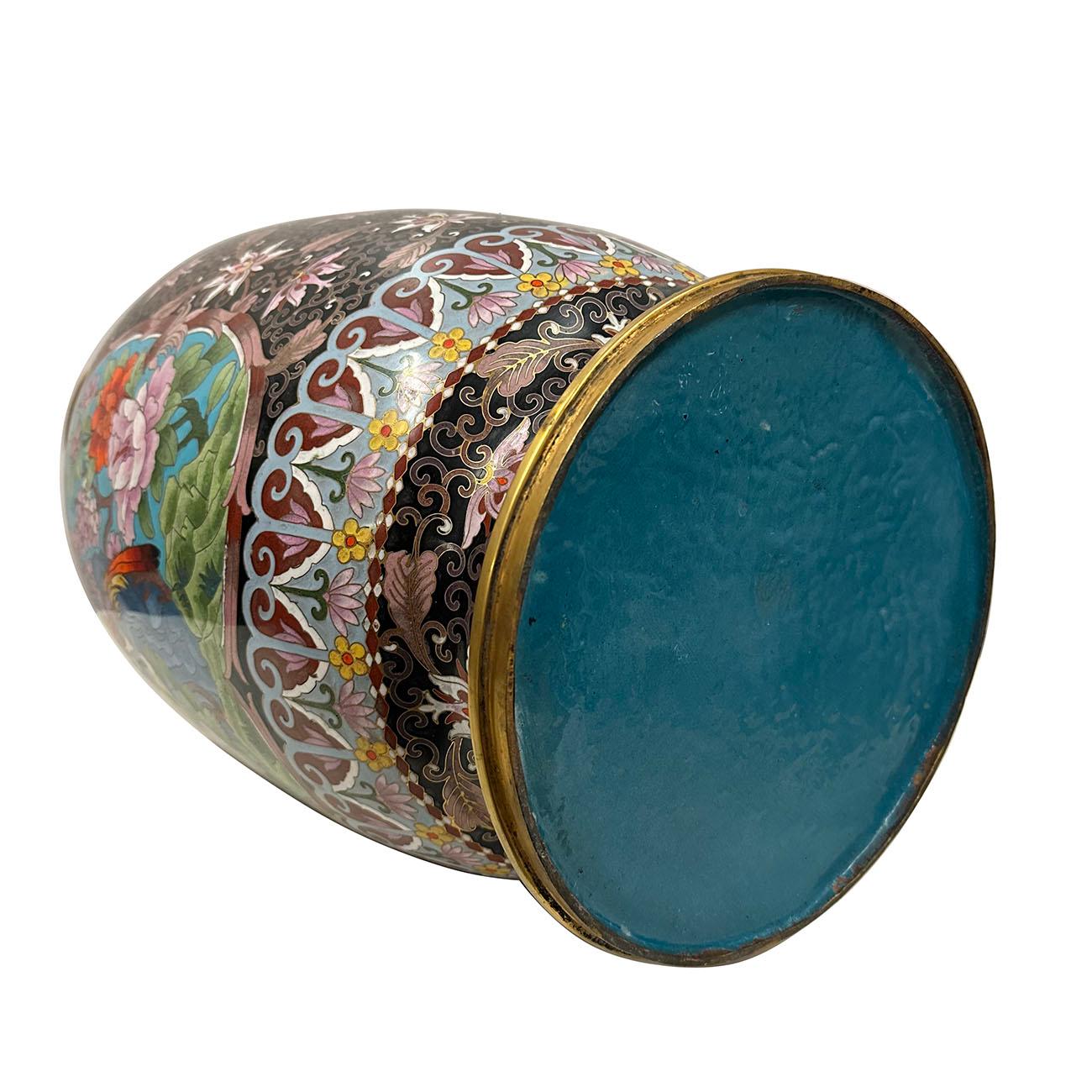 Mid-20th Century Chinese Cloisonne Vase For Sale 9