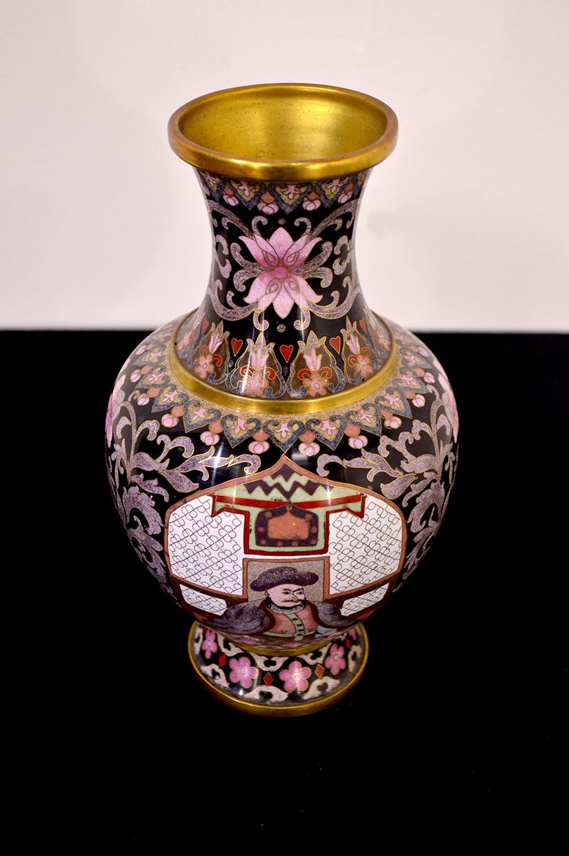 Ming Mid-20th Century Chinese Cloisonné Vase For Sale