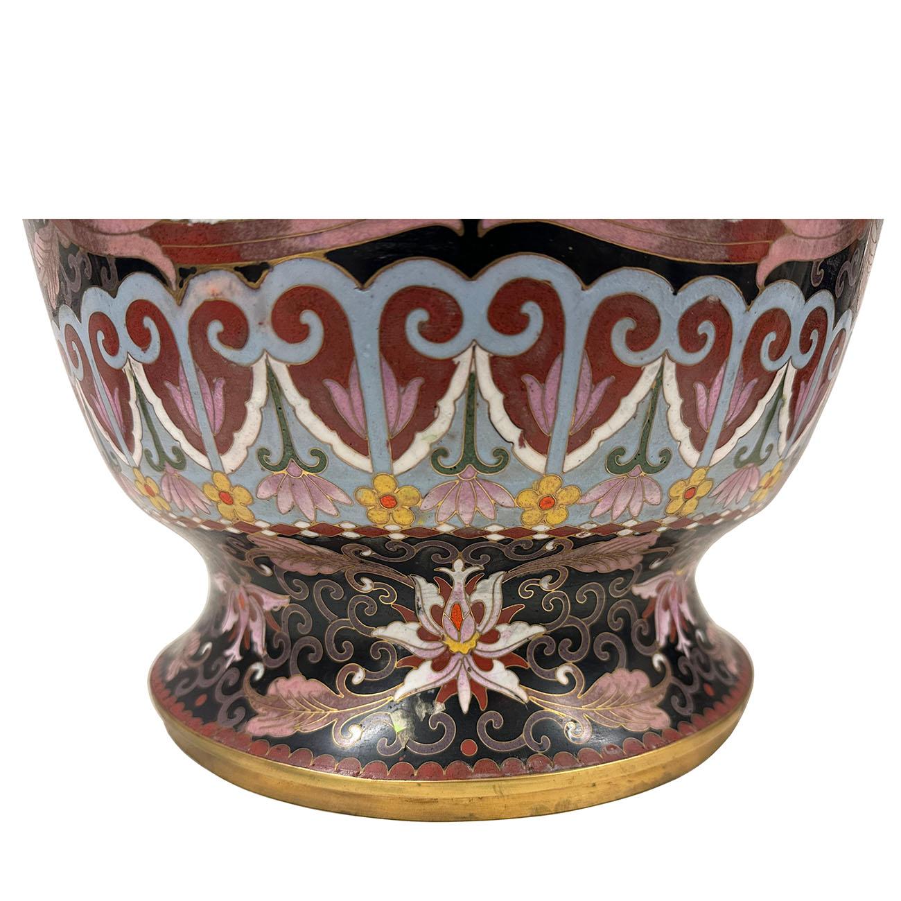 Chinesische Cloisonné-Vase aus der Mitte des 20. im Angebot 2