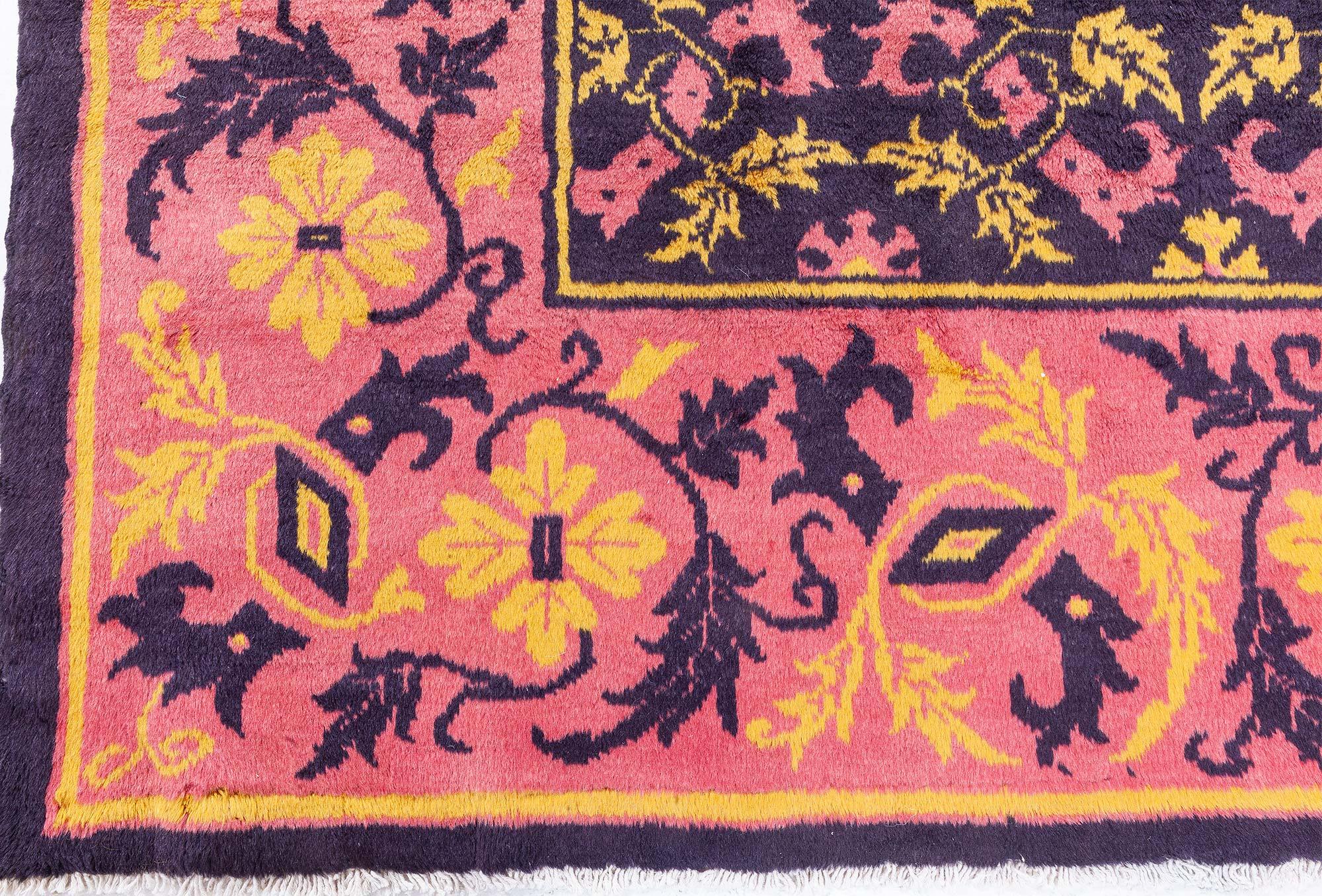 Tapis en laine fait à la main Doris Leslie Blau, milieu du 20e siècle, déco chinoise
Taille : 10'0