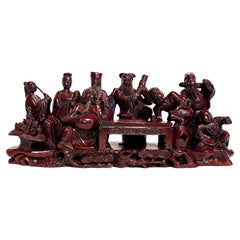 Mid-20th Century Chinese Eight Immortals Carving