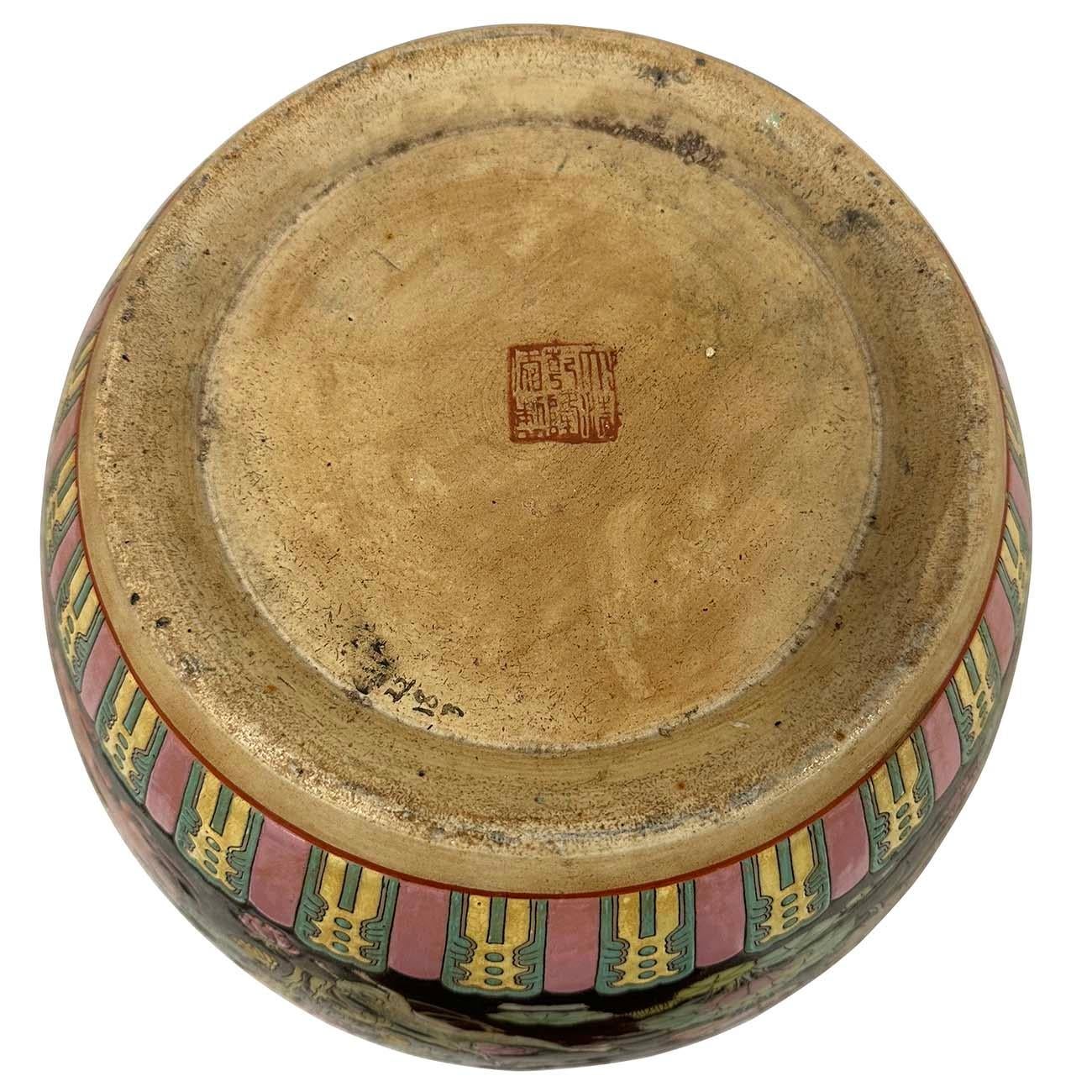 Bracelet/plante chinois Famille Noire en porcelaine du milieu du 20e siècle en vente 4