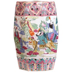Mid-20th Century Chinese Famille Rose Garden Seat