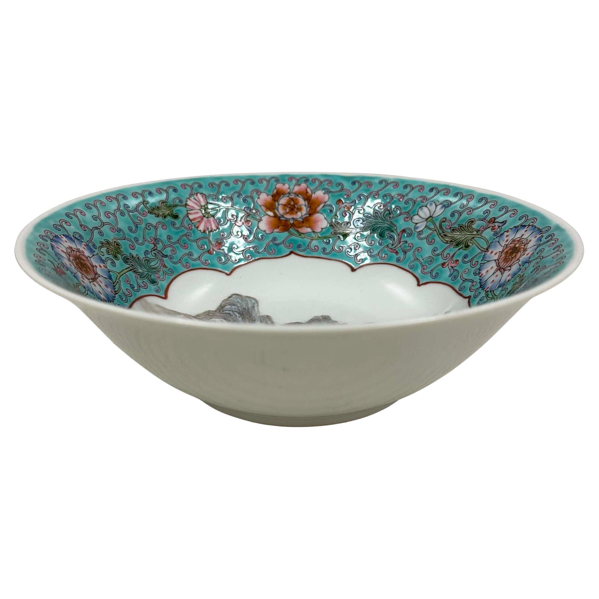 Mid 20th-Century Chinese Famille Rose Porcelain Bowl