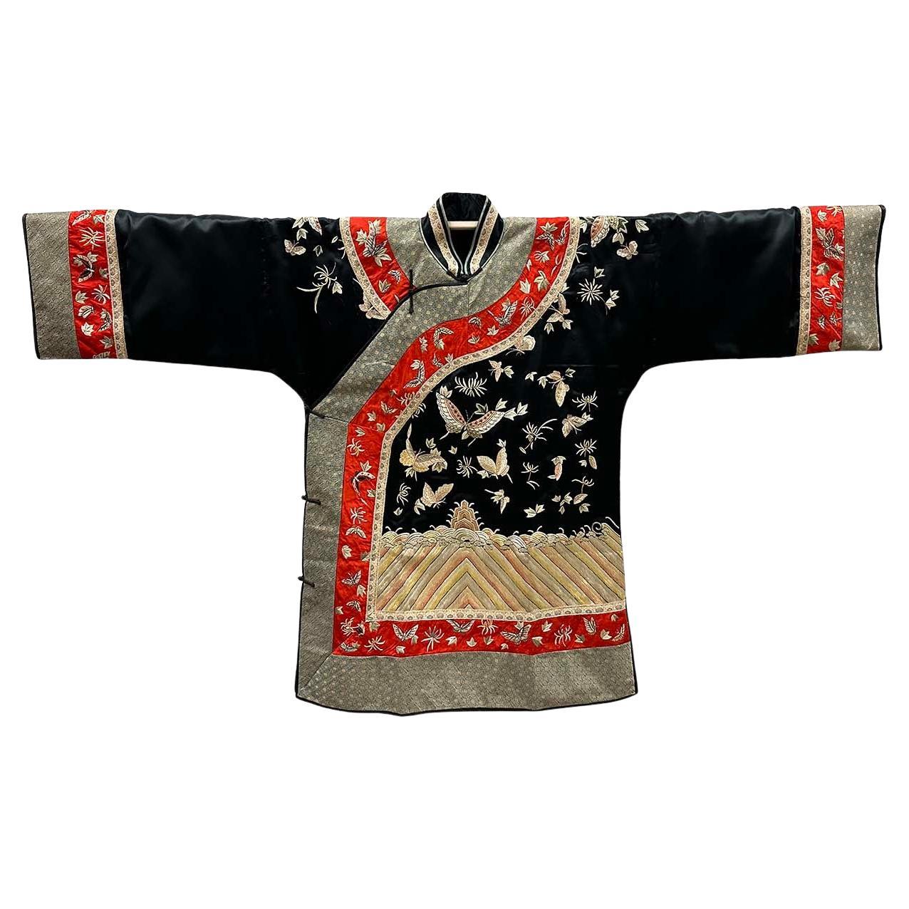 Mid-20th Century Chinese Hand embroidered Jacket, Gua Zi