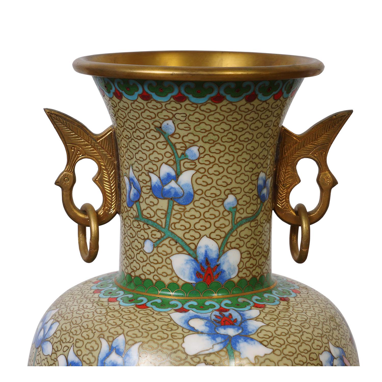 This magnificent Chinese Antique Cloisonné Vases is the perfect decor piece. with beautiful floral design, it is a majestically hand crafted work of art that is sure to capture everyone’s attention. Very beautiful. A lot of detailed art works on it.