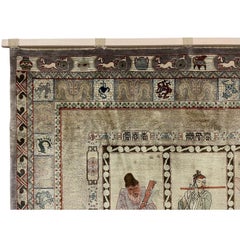 Mid-20th Century Chinese Hand Made Silk Tapestry, Eight Immortals