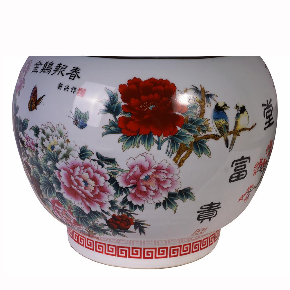 Mitte des 20. Jahrhunderts Chinesische Handmalerei Porzellan Vase im Angebot 3