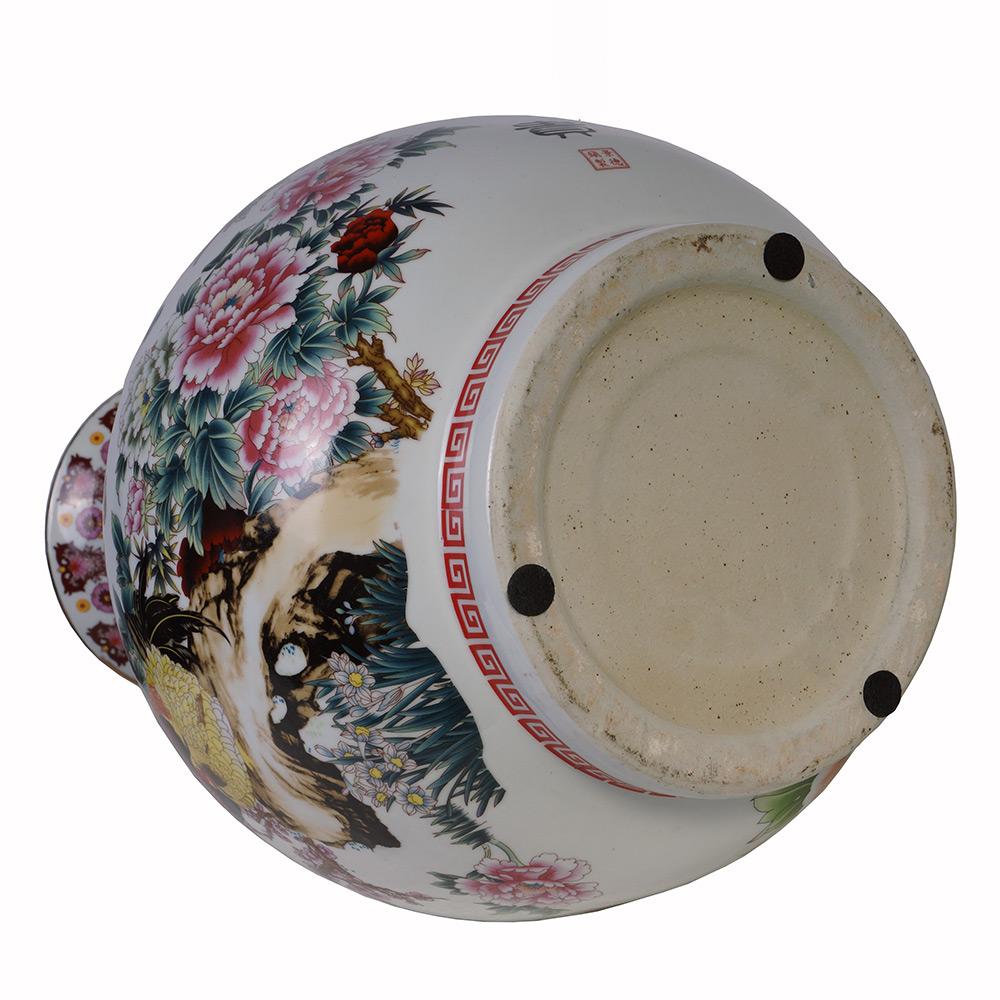 Mitte des 20. Jahrhunderts Chinesische Handmalerei Porzellan Vase im Angebot 4