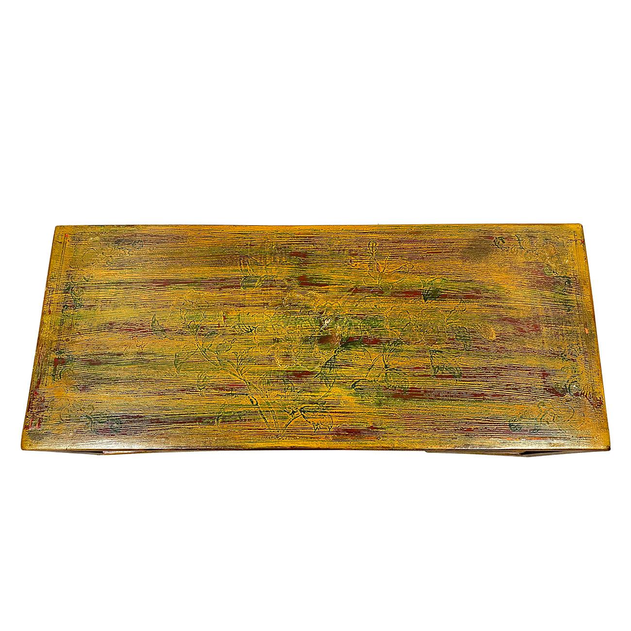 Carved Mid-20th Century Chinese Handmade Low Coffee Table For Sale