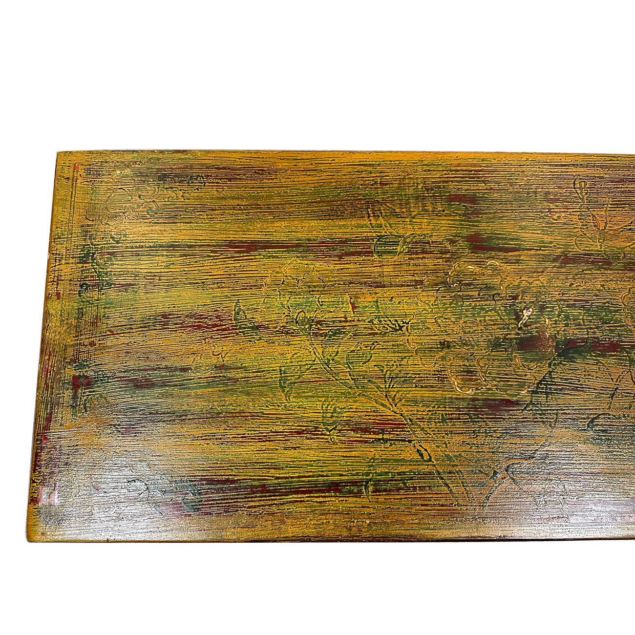 Mid-20th Century Chinese Handmade Low Coffee Table In Good Condition For Sale In Pomona, CA