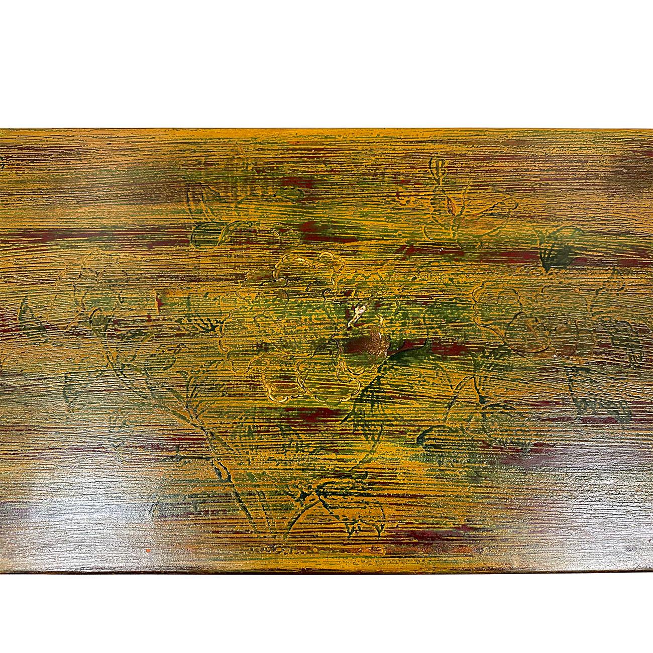 Wood Mid-20th Century Chinese Handmade Low Coffee Table For Sale