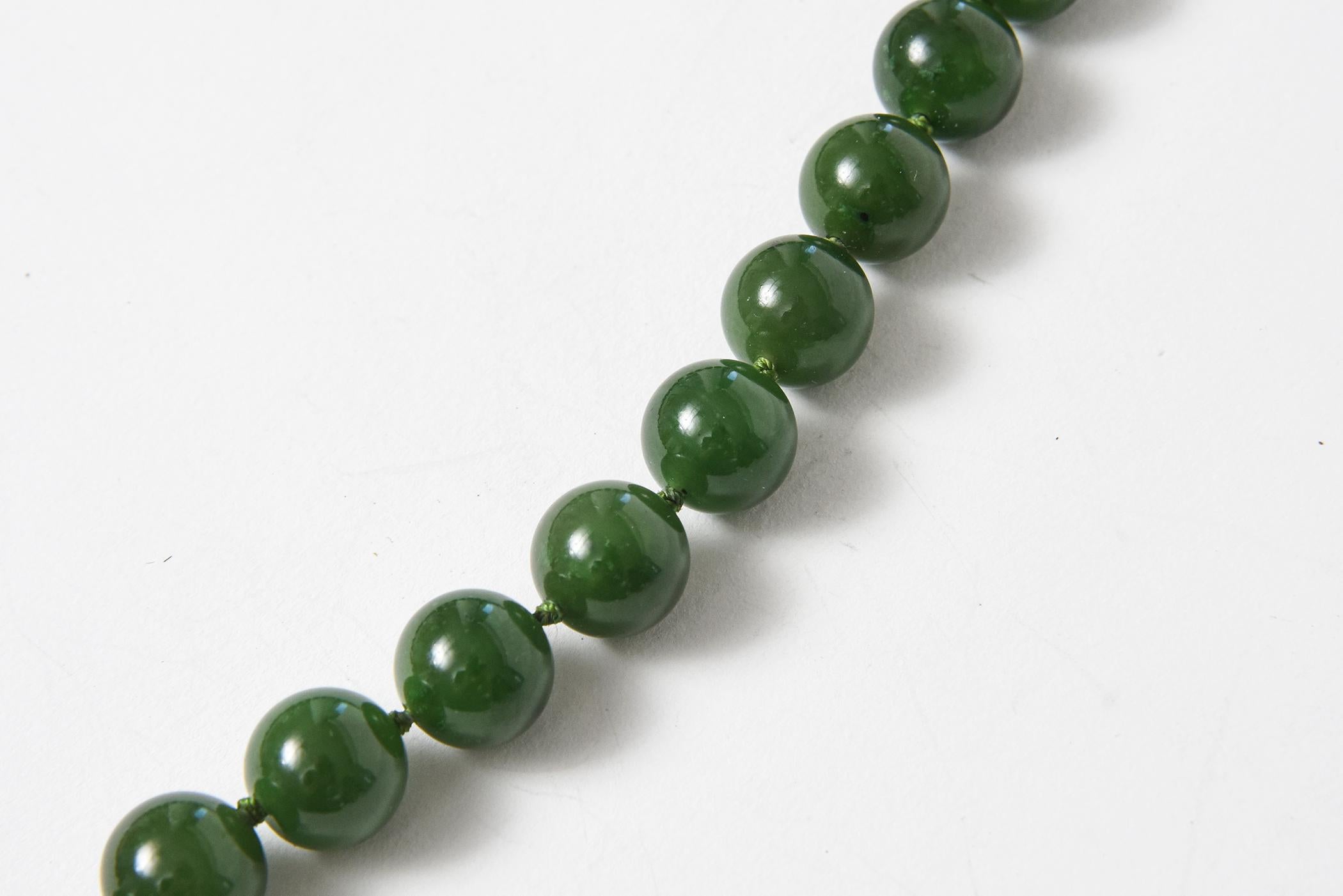 Mid 20th Century Chinese Jade and Carved Coral Bead Necklace With Silver Flower 2