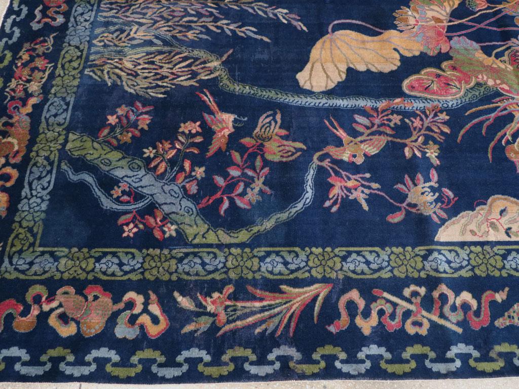 Mid-20th Century Chinese Peking Inspired English Axminster Room Size Carpet In Excellent Condition For Sale In New York, NY