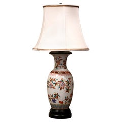 Mid-20th Century Chinese Porcelain Famille Rose Vase Converted into Table Lamp