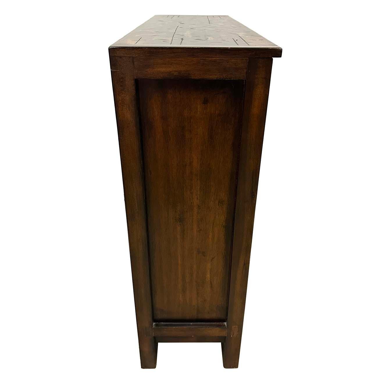 Chinesischer bemalter Konsolentisch mit Reproduktion aus der Mitte des 20. Jahrhunderts, Sideboard 3