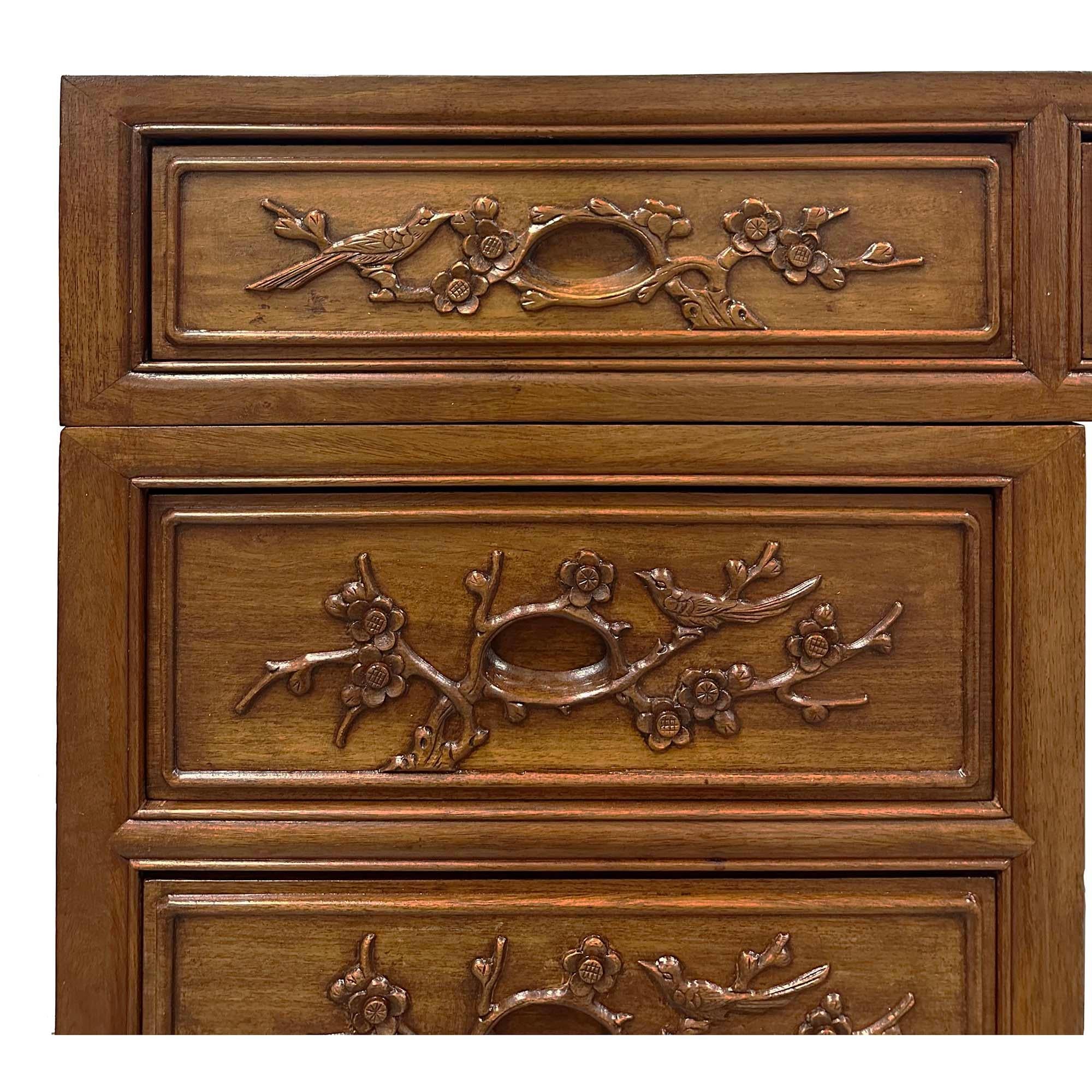 Bureau chinois en bois de rose sculpté du milieu du 20e siècle Bon état - En vente à Pomona, CA
