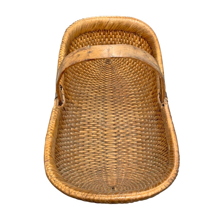 Mid20th Century Chinese Woven Reed Basket For Sale at 1stDibs woven