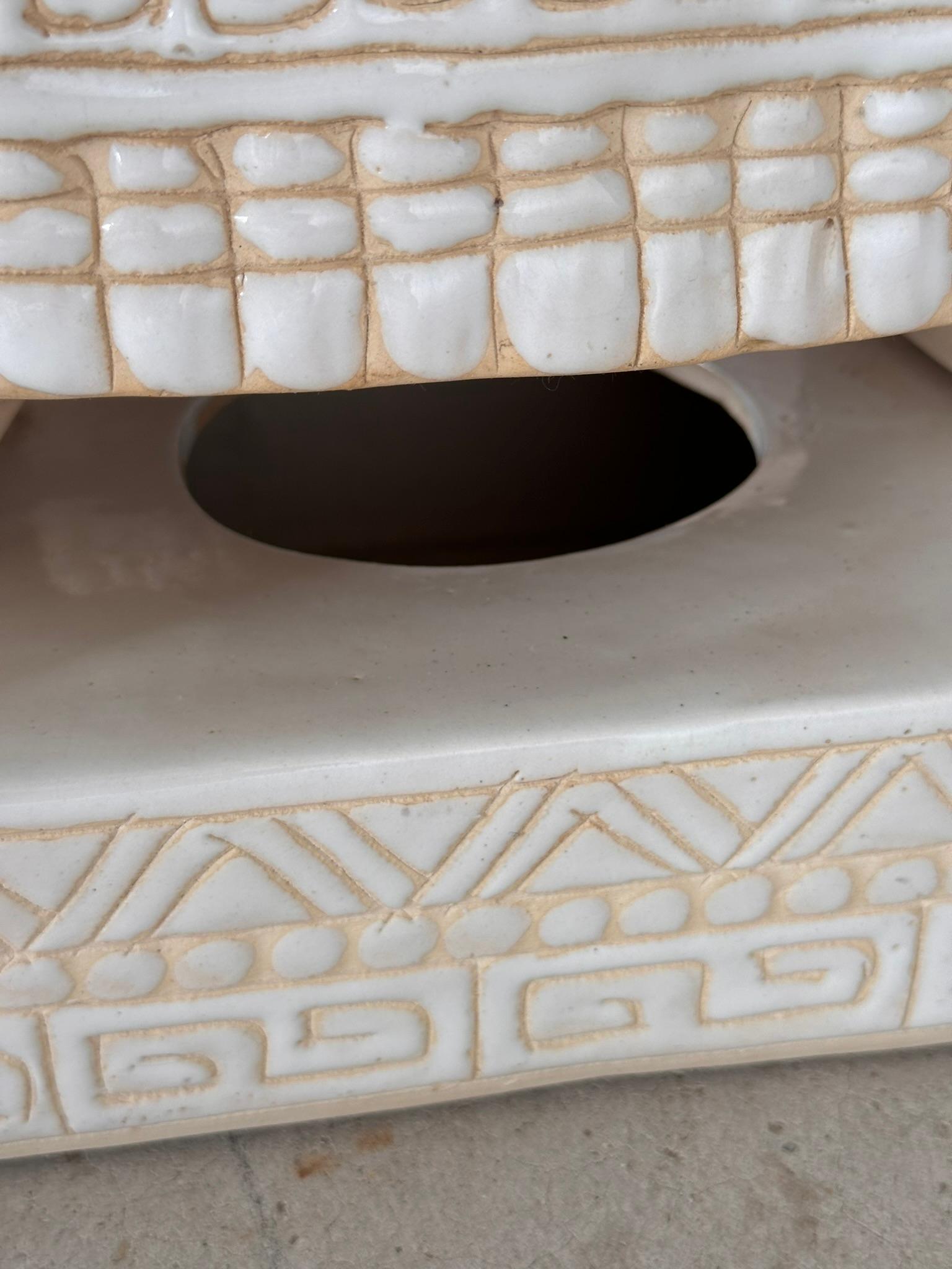 Chinoiserie Regency Ceramic Elephant Garden Seat Side Tables 7