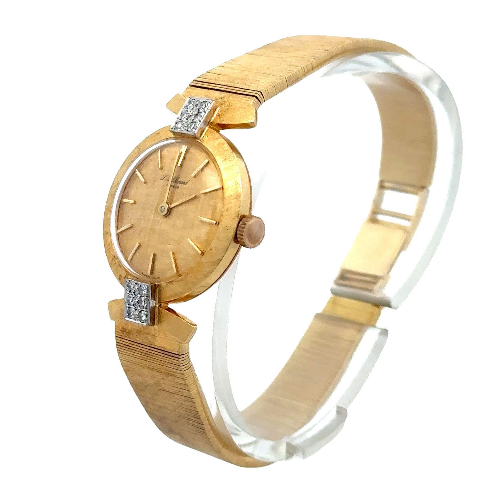 Chopard, montre habillée vintage en or 18 carats et diamants, du milieu du 20e siècle Excellent état - En vente à Boca Raton, FL