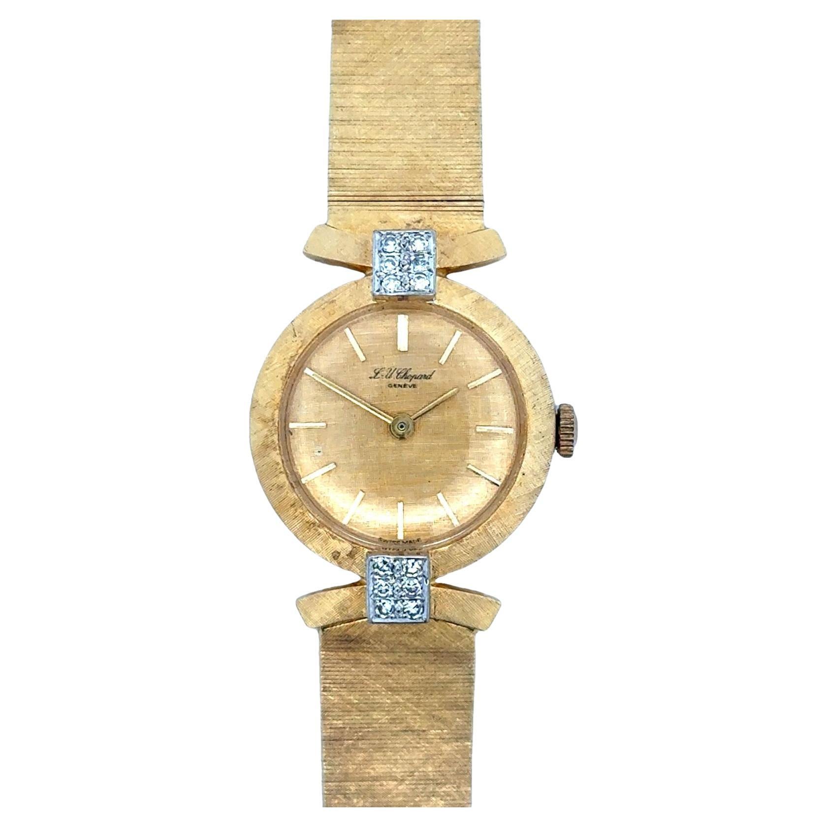 Mid-20th Century Chopard 18 Karat Gold Diamond Ladies Vintage Dress Watch