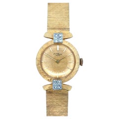 Reloj de vestir vintage de señora Chopard de oro de 18 quilates y diamantes de mediados del siglo XX