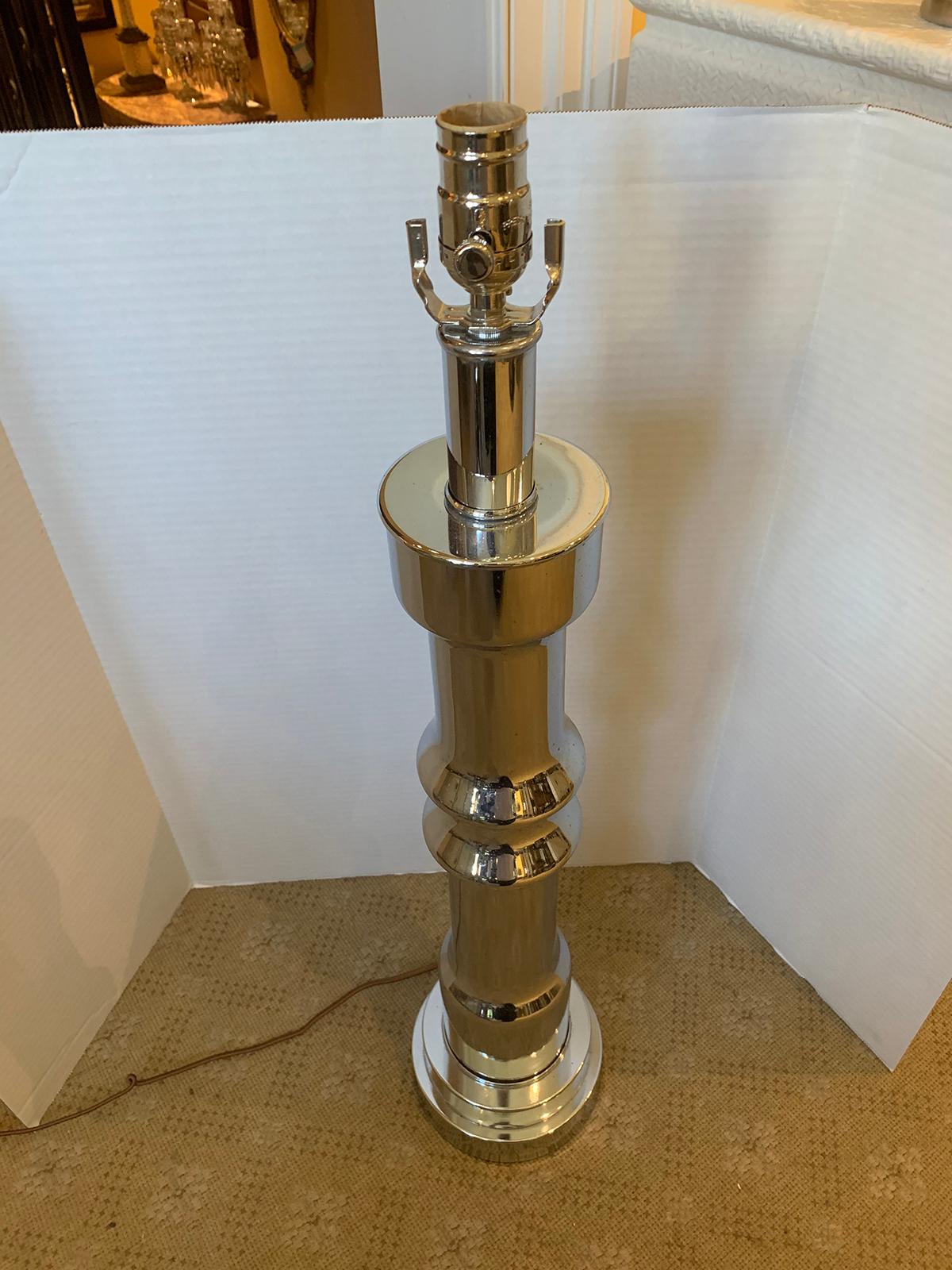 Mid-Century Modern Mid-20th Century Chrome Column Lamp For Sale