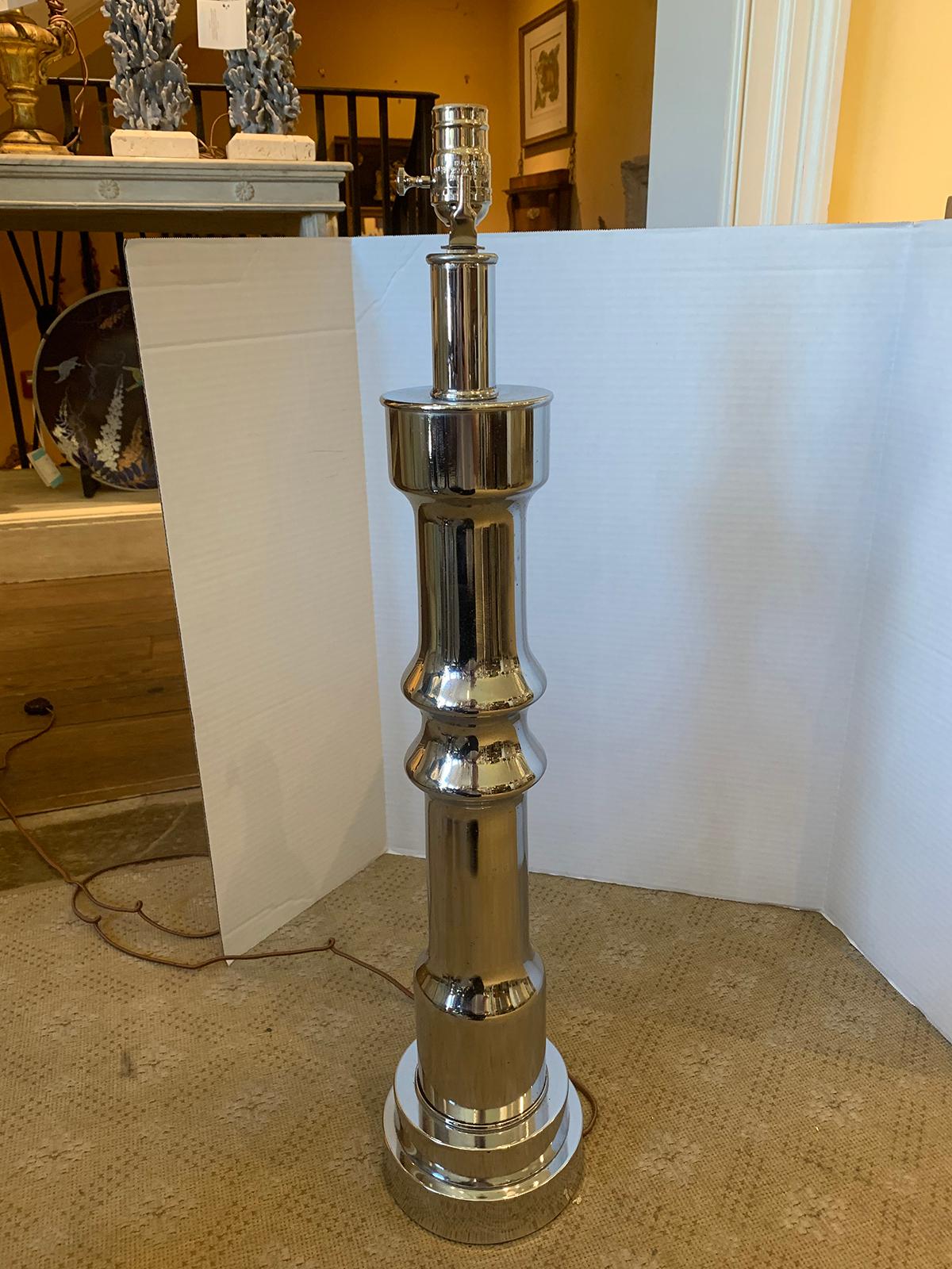 Mid-20th Century Chrome Column Lamp For Sale 2