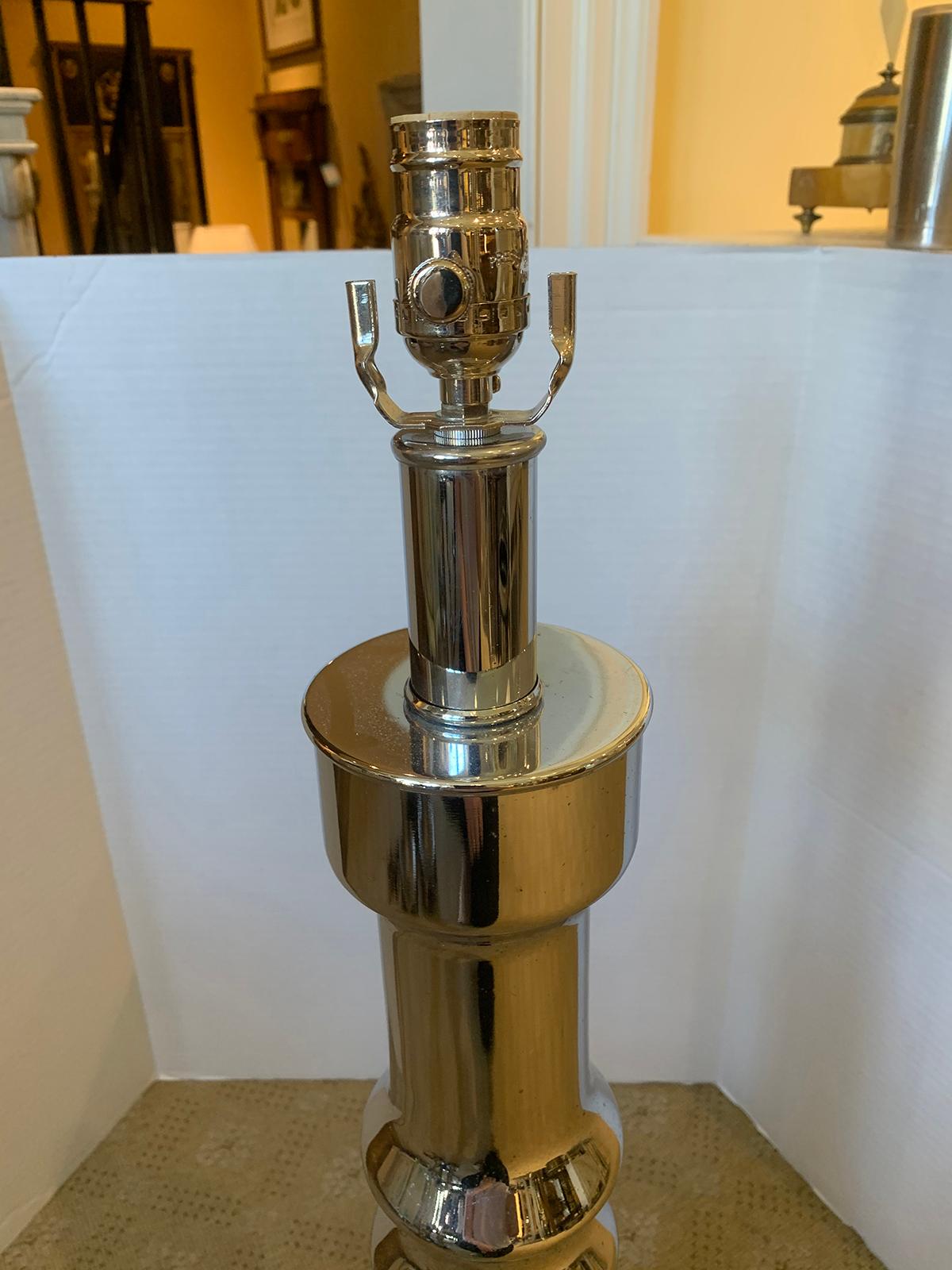 Mid-20th Century Chrome Column Lamp For Sale 5
