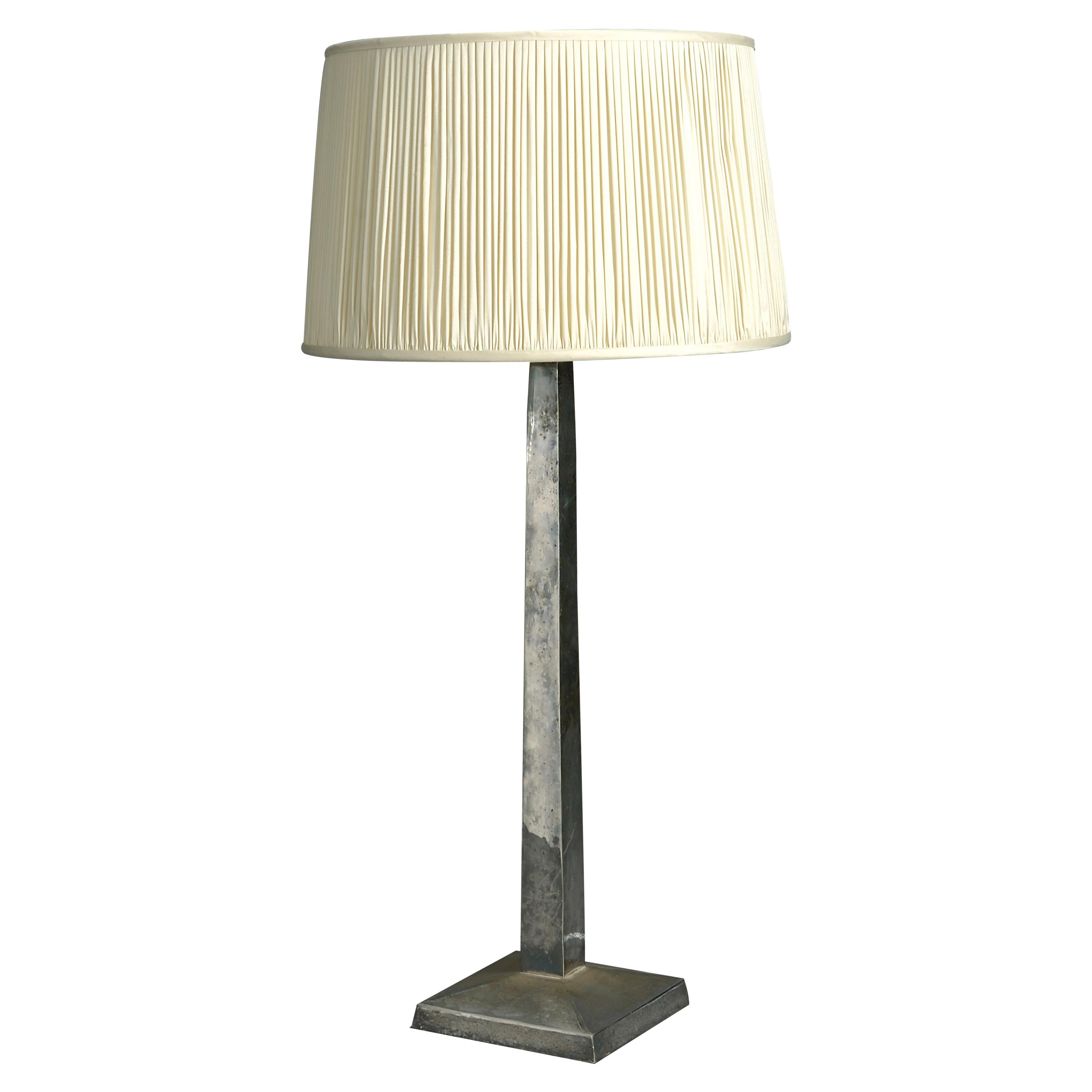 Mid-20th Century Chrome Column Lamp For Sale