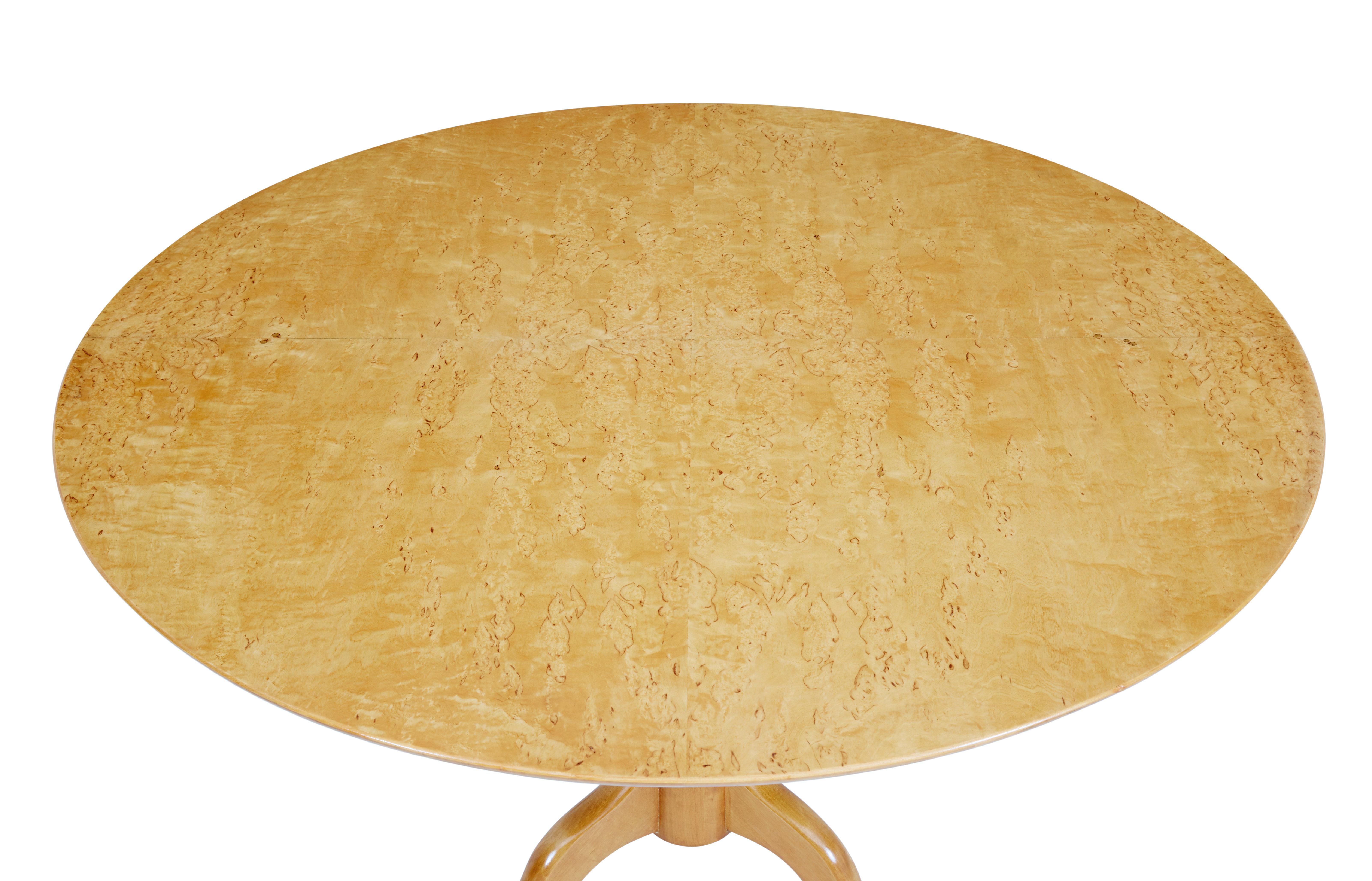 Victorian Mid-20th Century Circular Birch Occasional Table