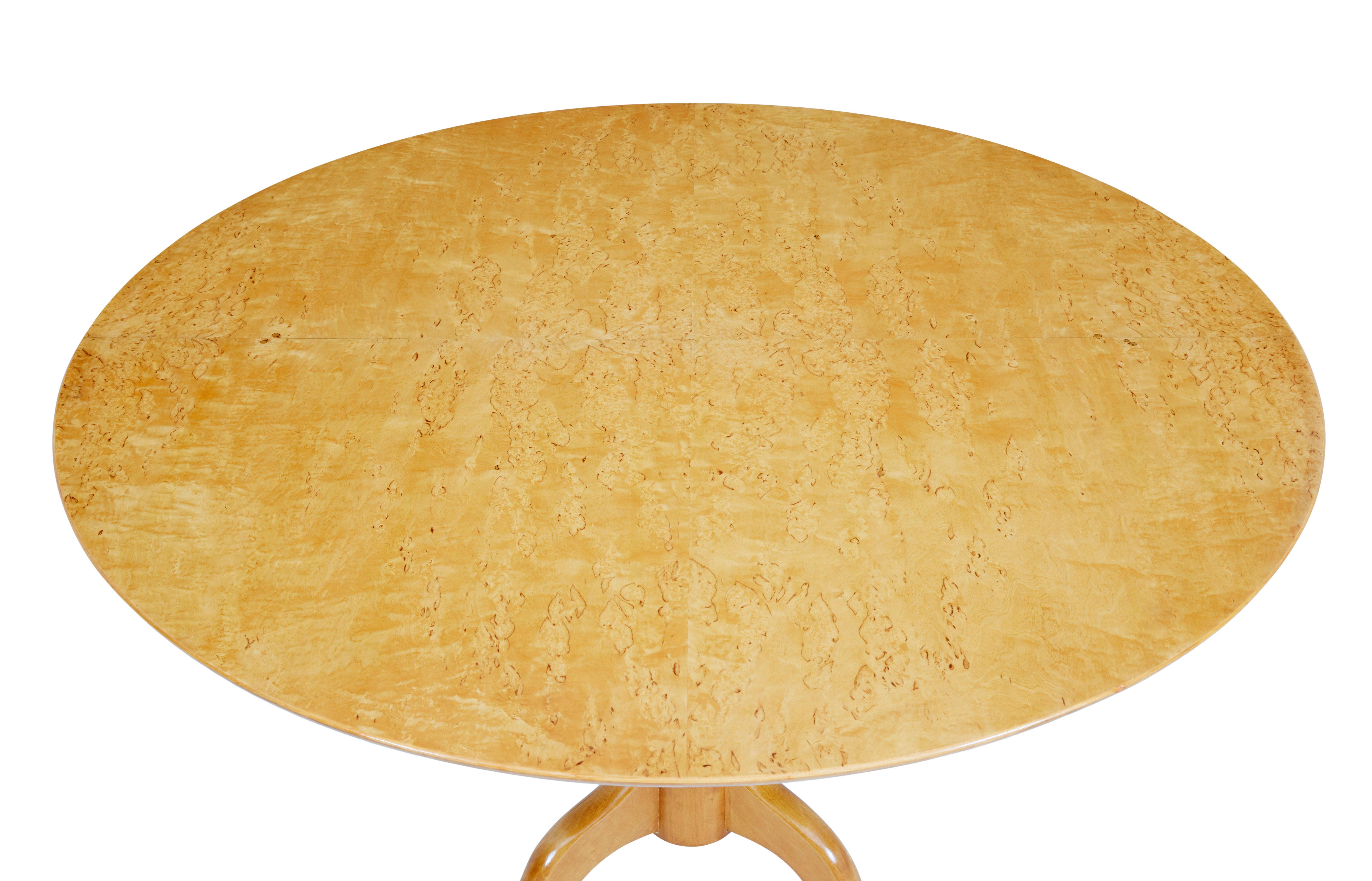 Victorian Mid-20th Century Circular Birch Occasional Table For Sale