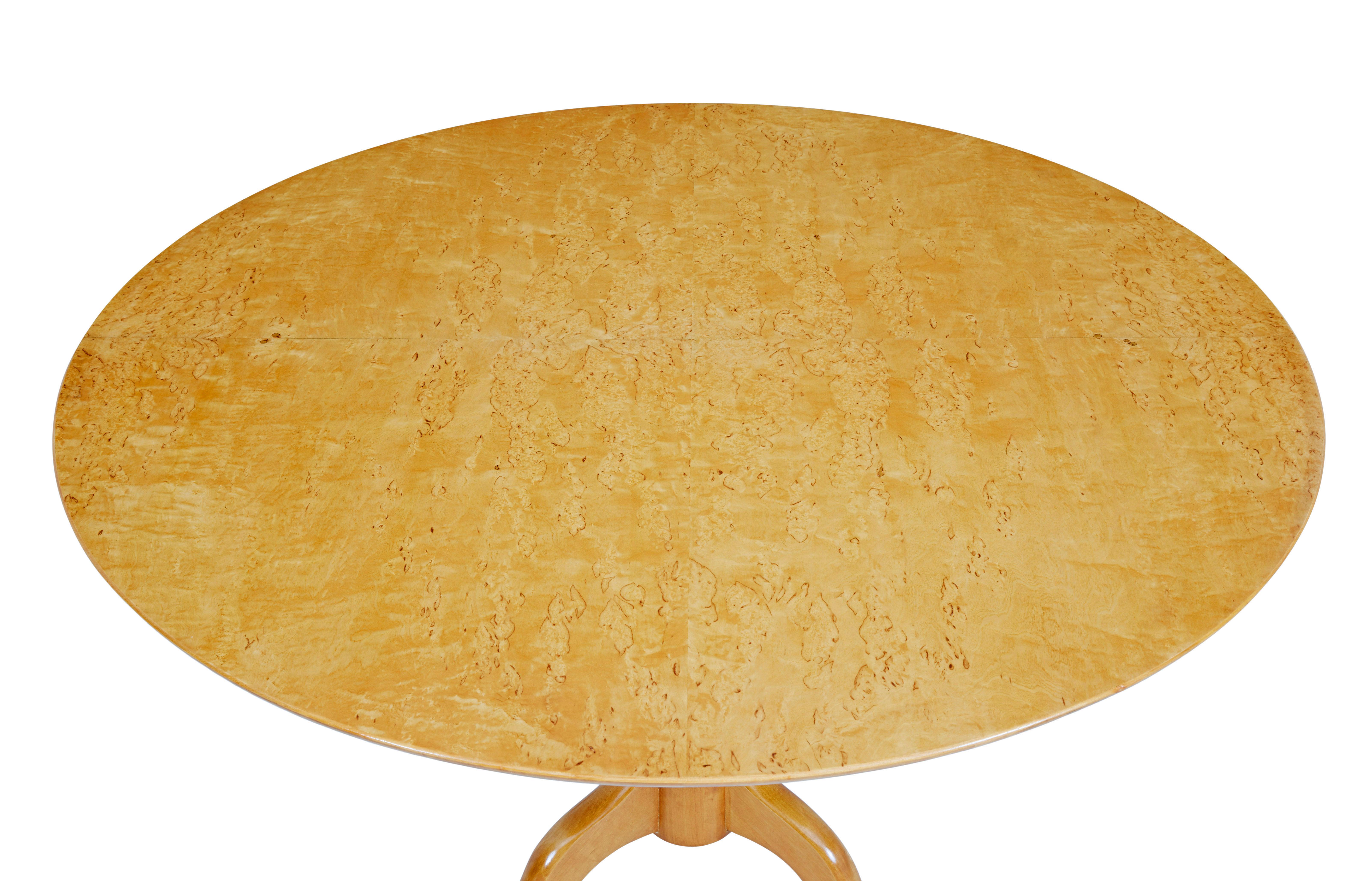 Victorian Mid-20th century circular birch occasional table
