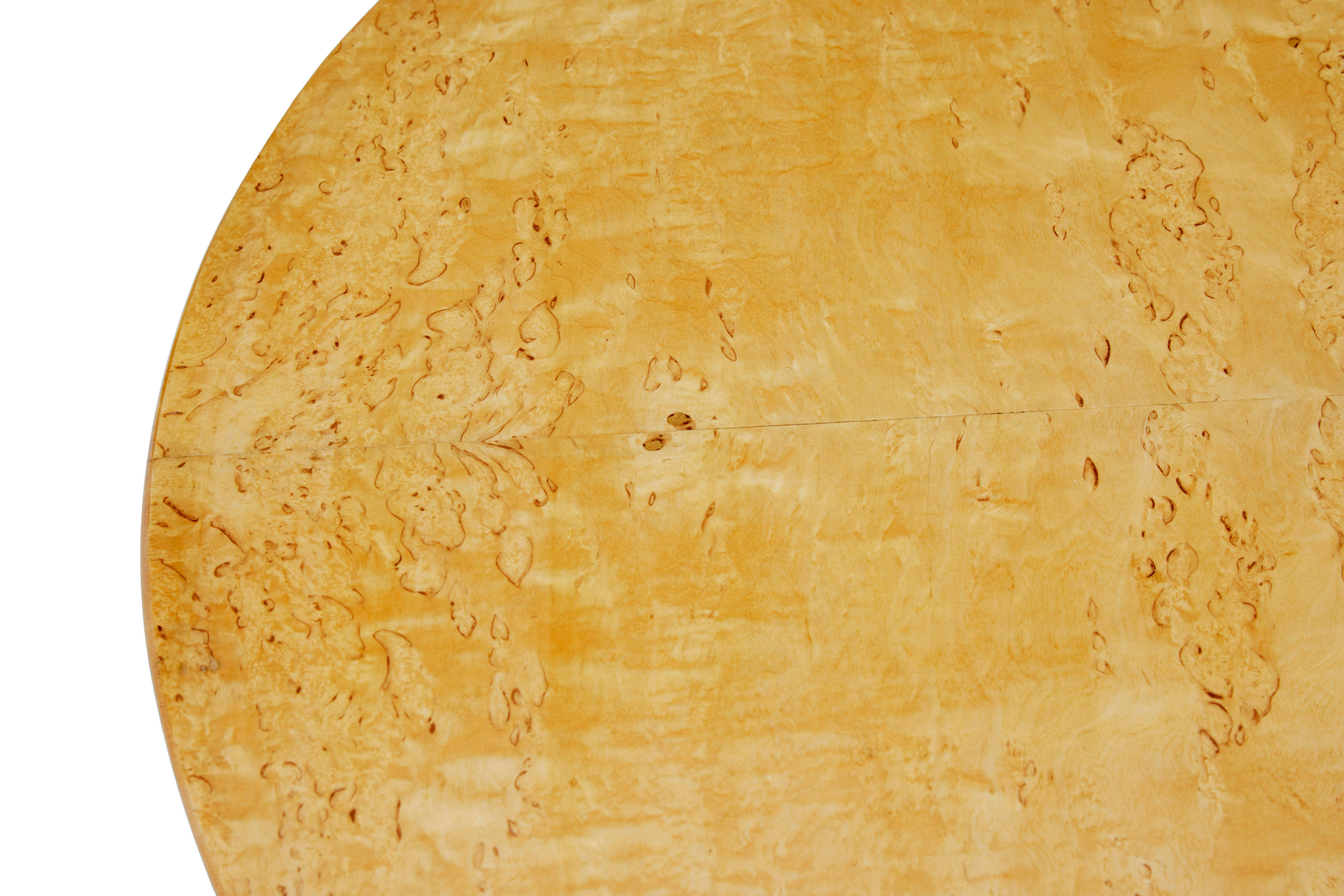 Swedish Mid-20th century circular birch occasional table