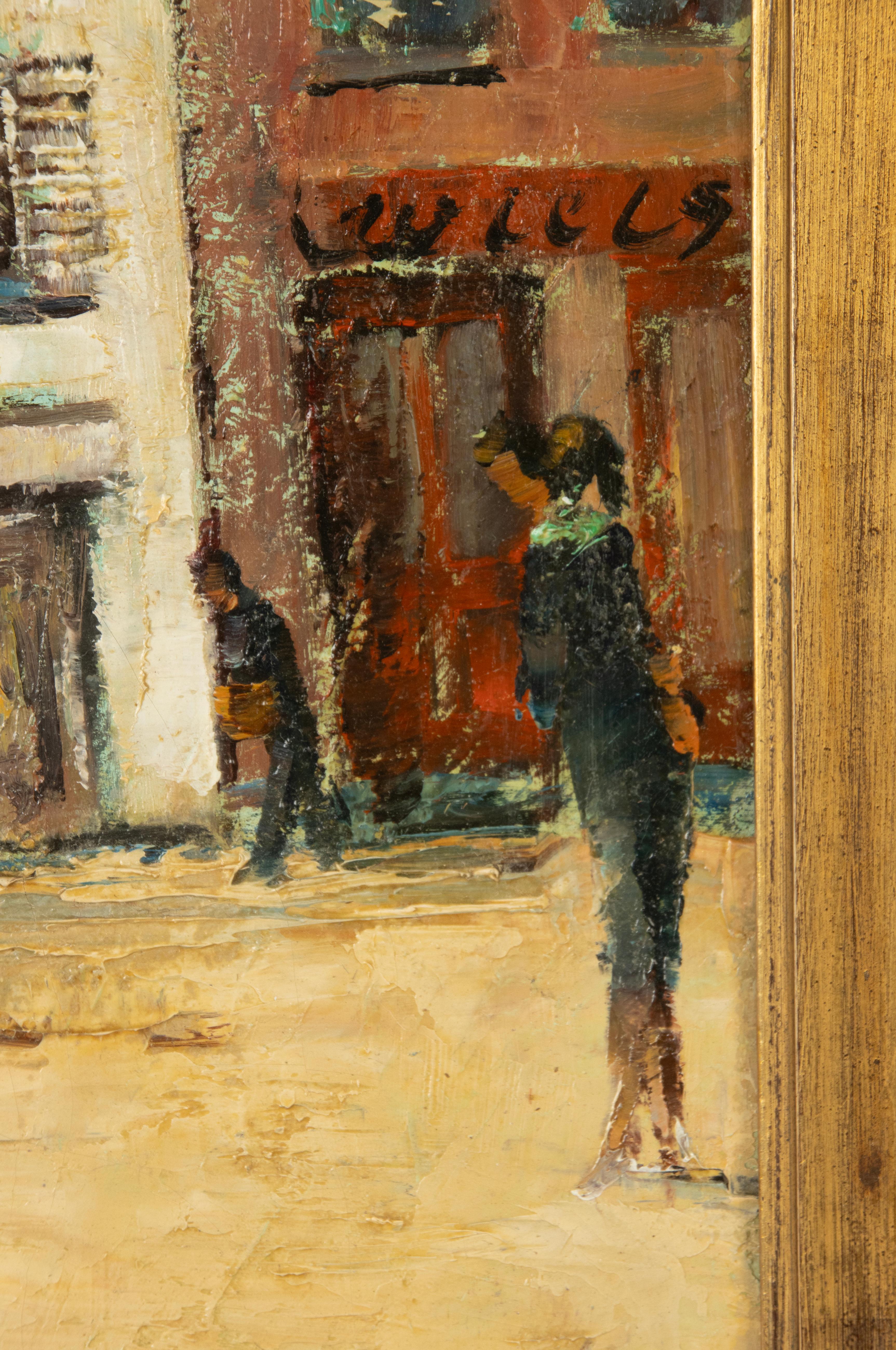 Mid-20th Century Cityscape Painting - Jan van Campenhout - Oil on Canvas en vente 3