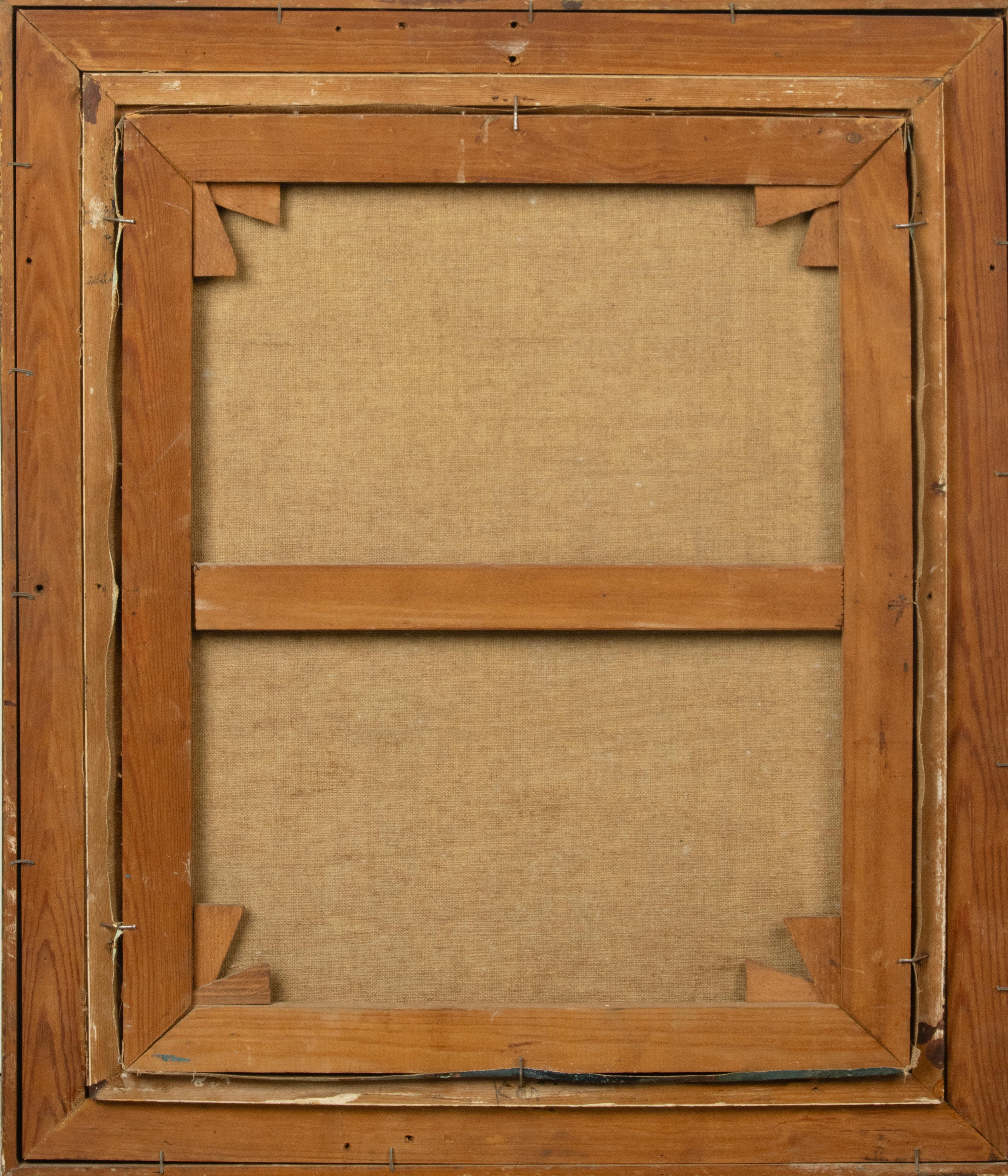 Mid-20th Century Cityscape Painting - Jan van Campenhout - Oil on Canvas en vente 7