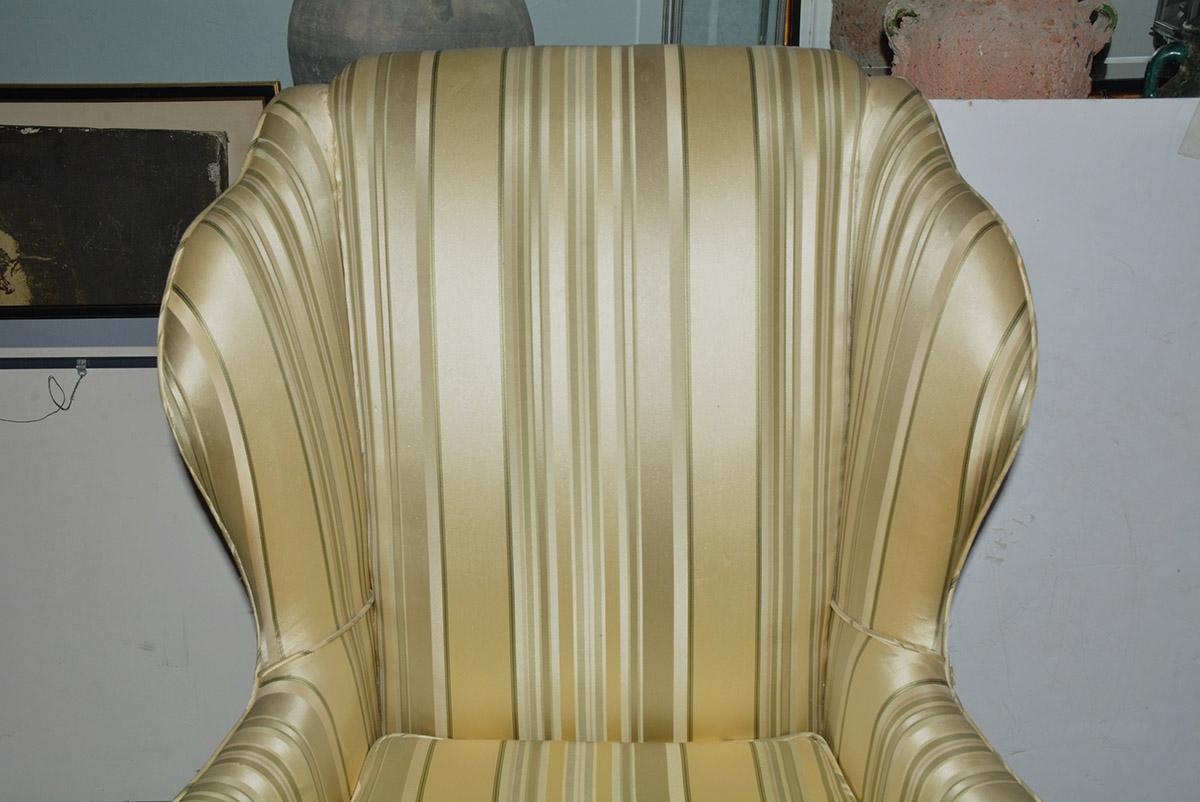 gold wing back chair