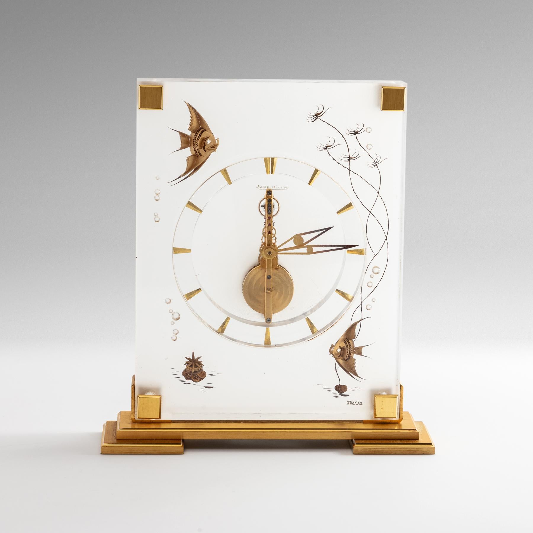 Mid-Century Modern Mid 20th Century Clock By Jaeger LeCoultre France Circa 1960 For Sale