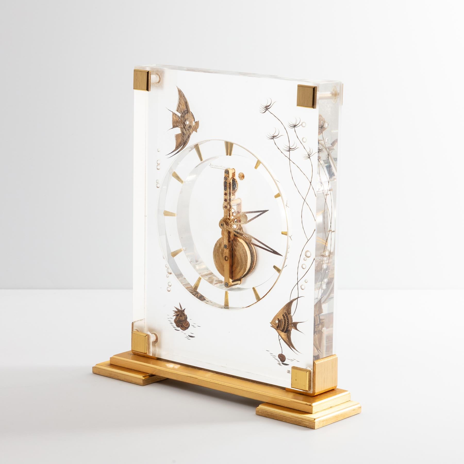 Mid 20th Century Clock By Jaeger LeCoultre France Circa 1960 In Good Condition For Sale In London, GB