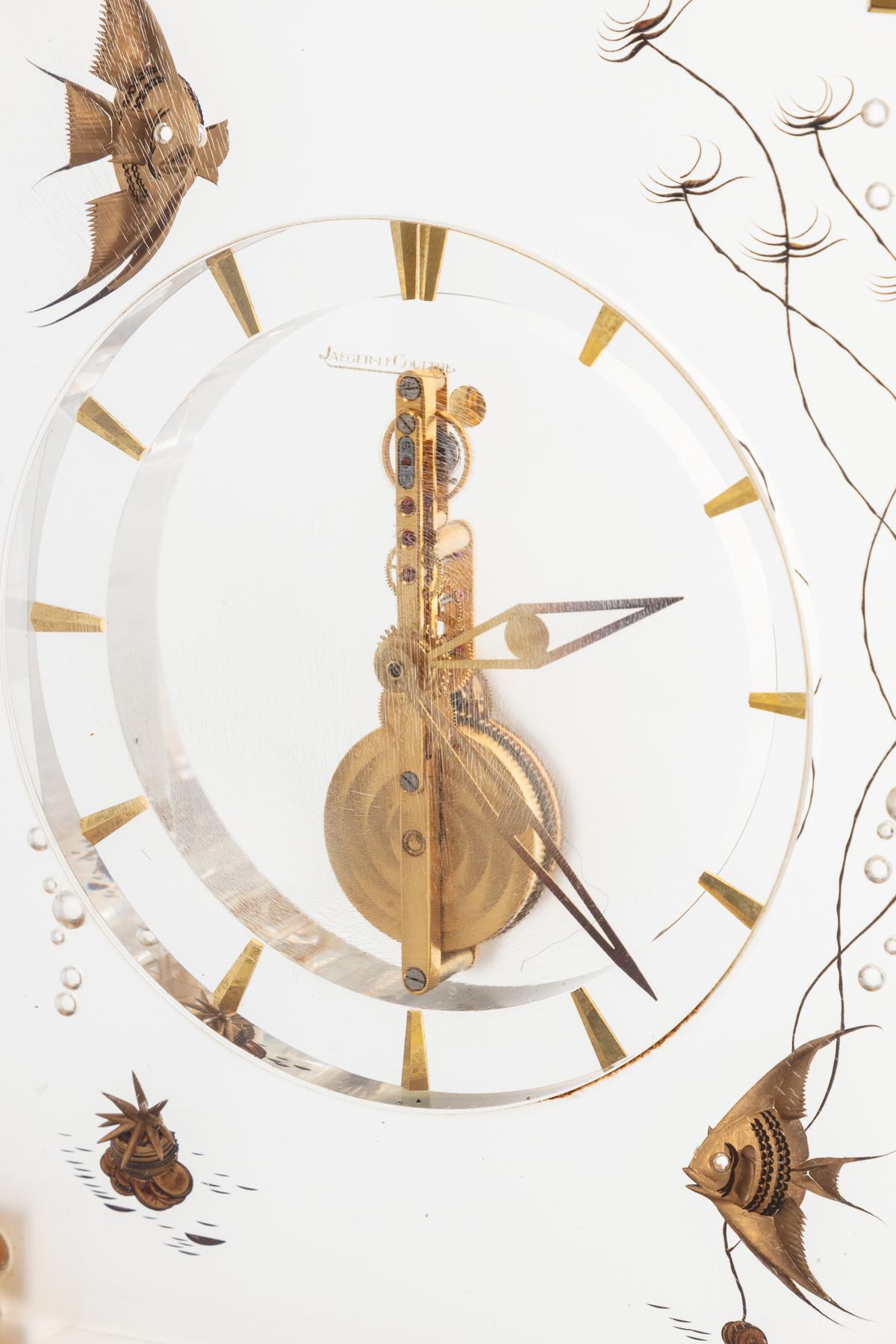 Mid 20th Century Clock By Jaeger LeCoultre France Circa 1960 For Sale 3