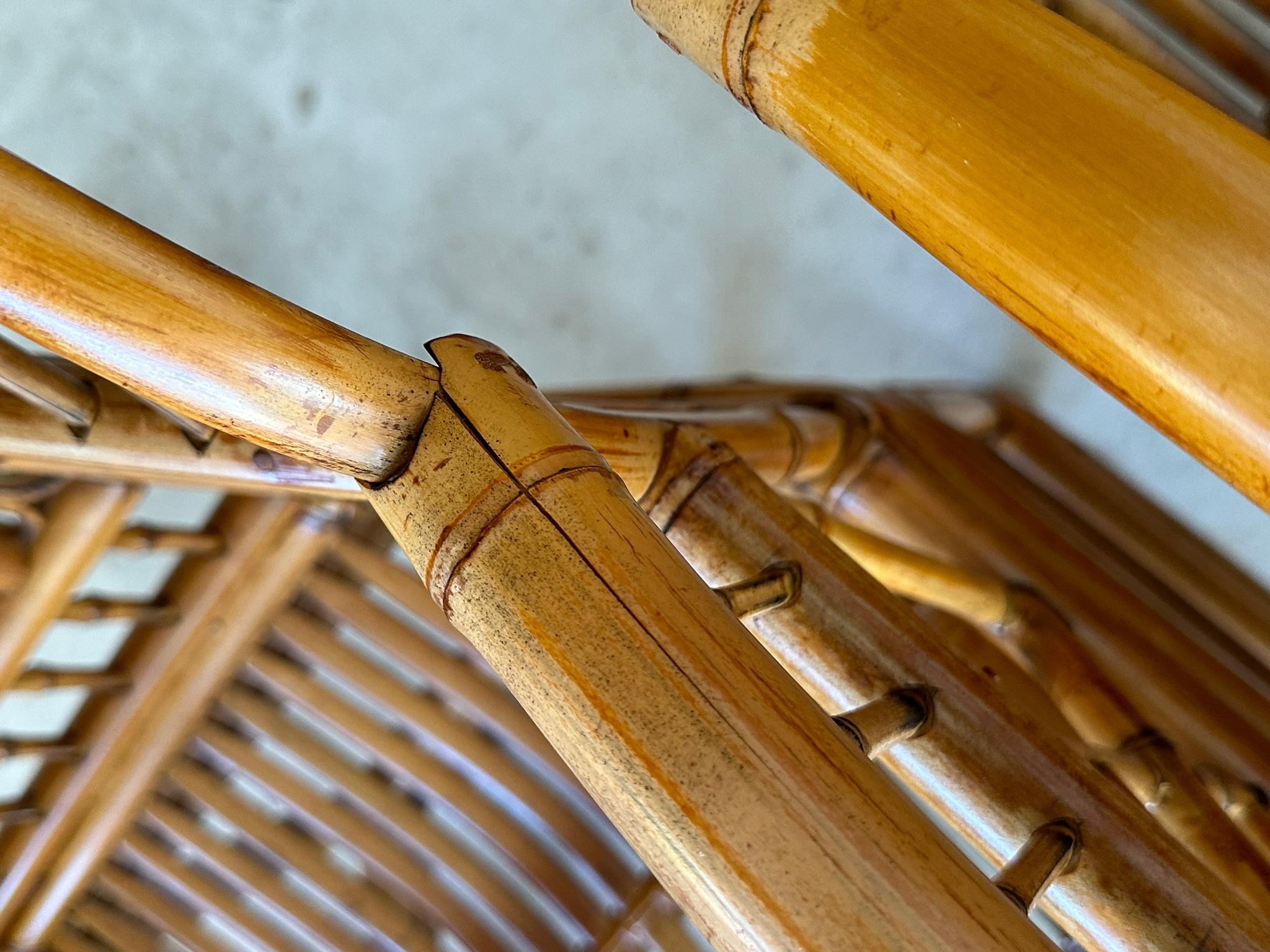 mid-20th Century Coastal Brighton Pavilion Bamboo Chippendale Side Armchairs PR 3