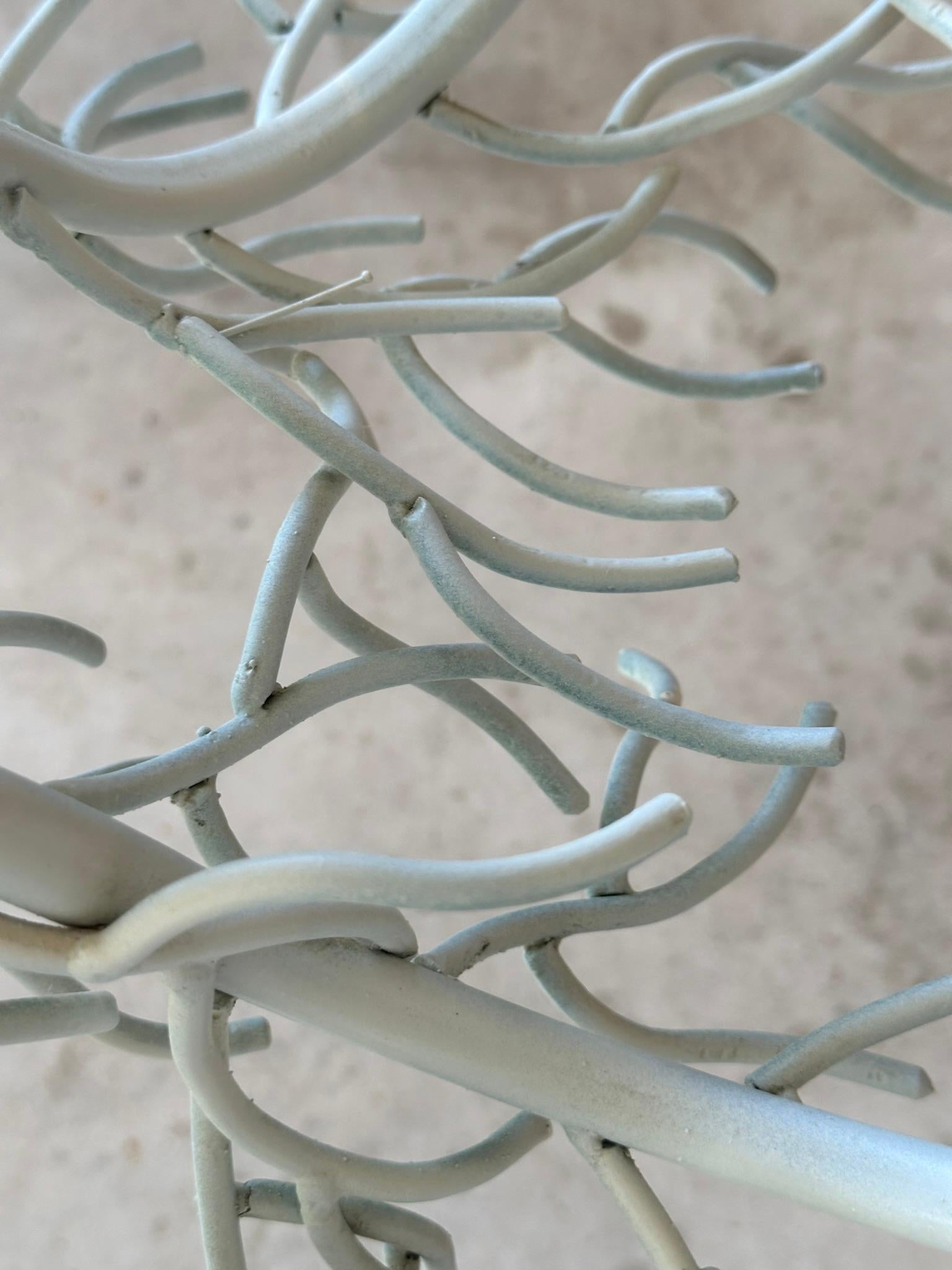 Mid-20th Century Coastal Scu;tural Faux Coral Six Light Chandelier 4
