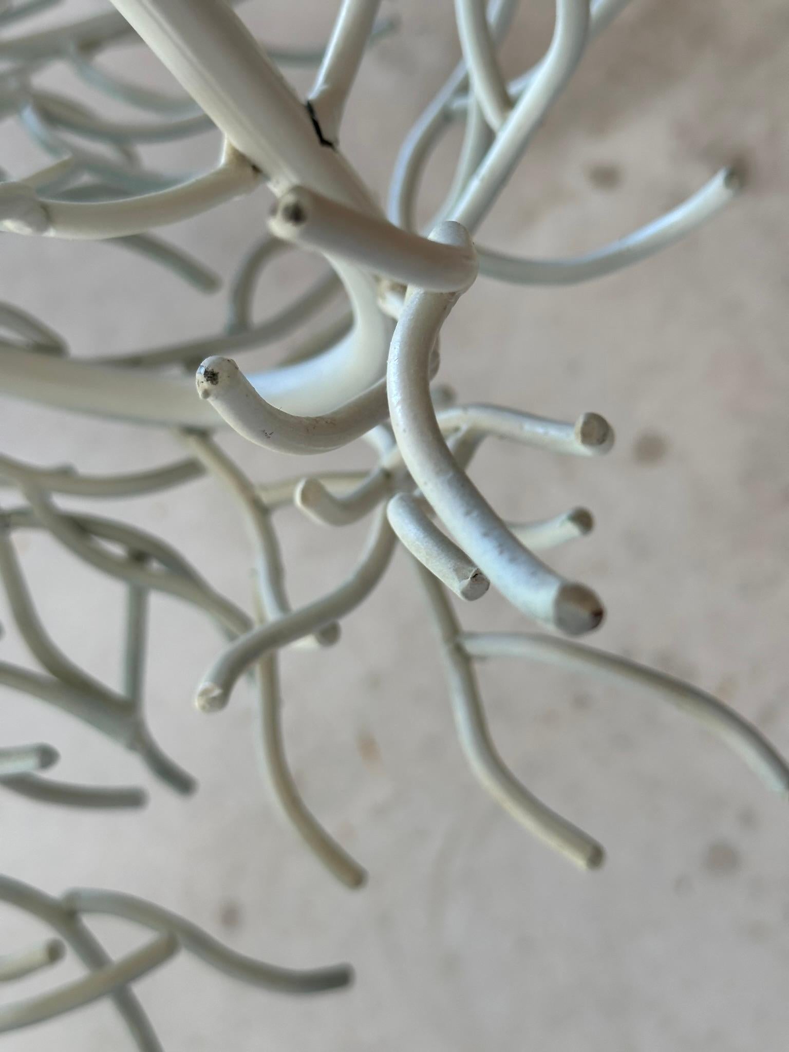 Mid-20th Century Coastal Scu;tural Faux Coral Six Light Chandelier 5