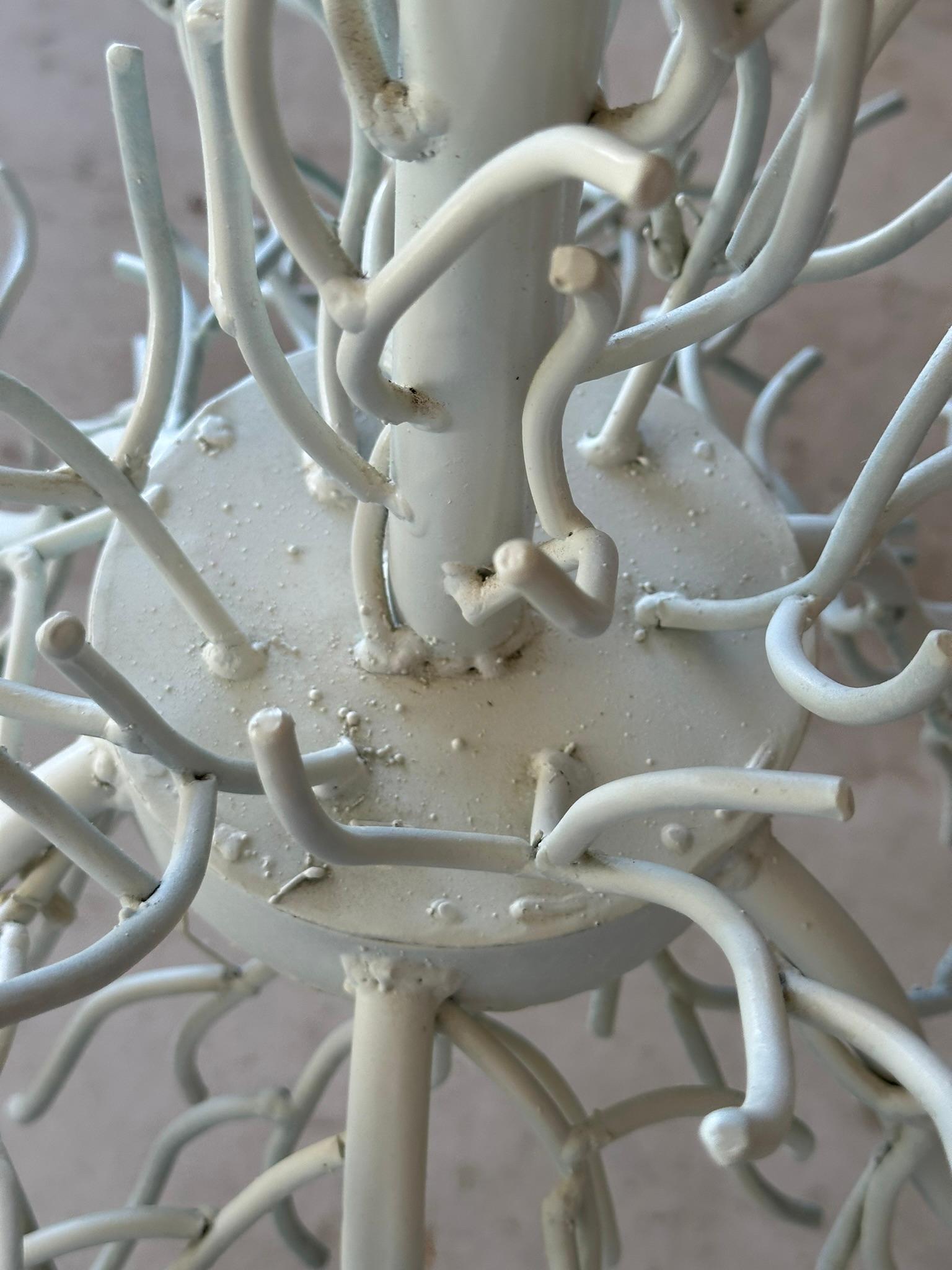 American Mid-20th Century Coastal Scu;tural Faux Coral Six Light Chandelier