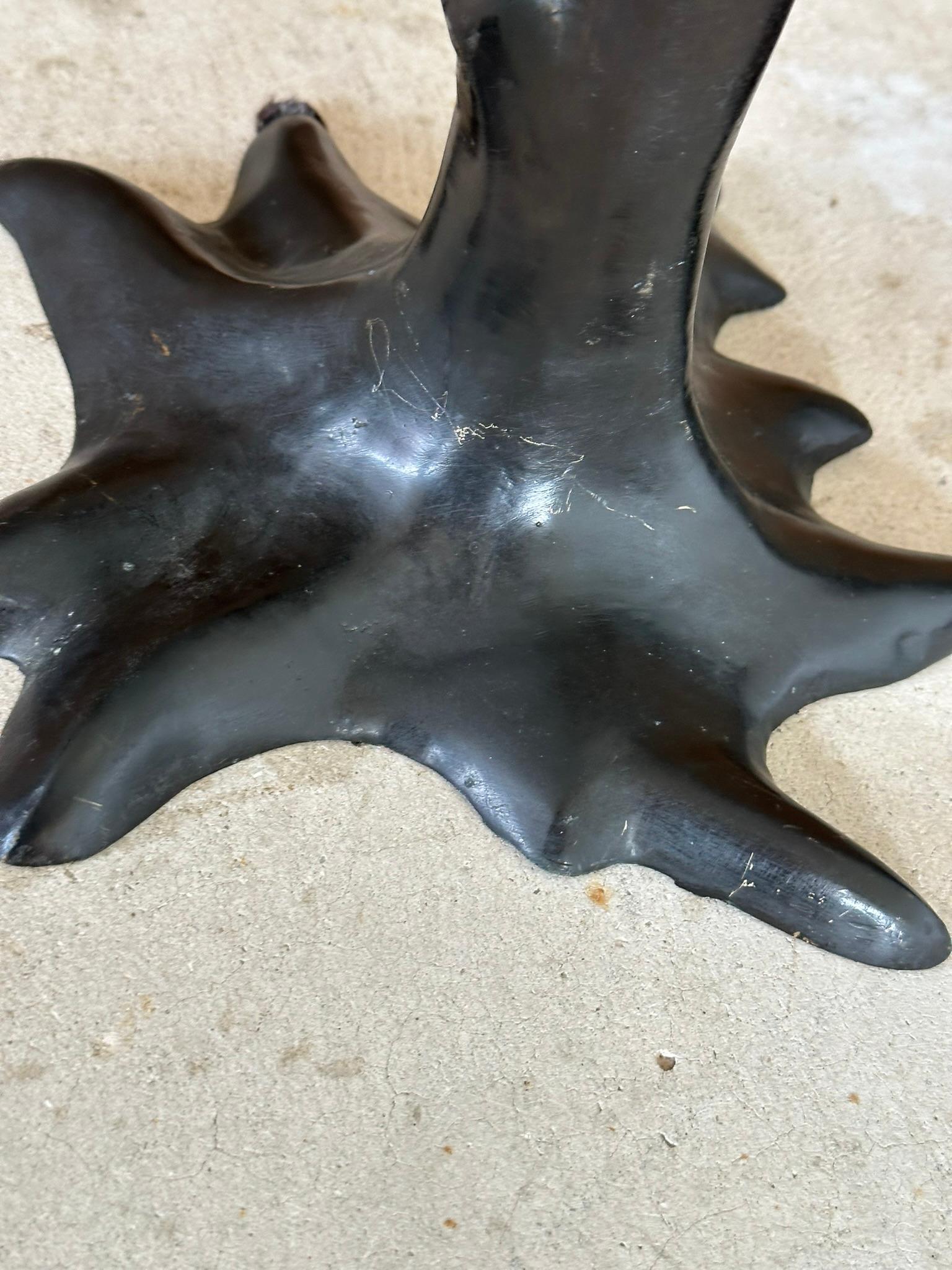 Coastal Tropical Art Deco Bronze Verdigris Papageienstatuen-Paar, Mitte des 20. Jahrhunderts, Paar im Angebot 6