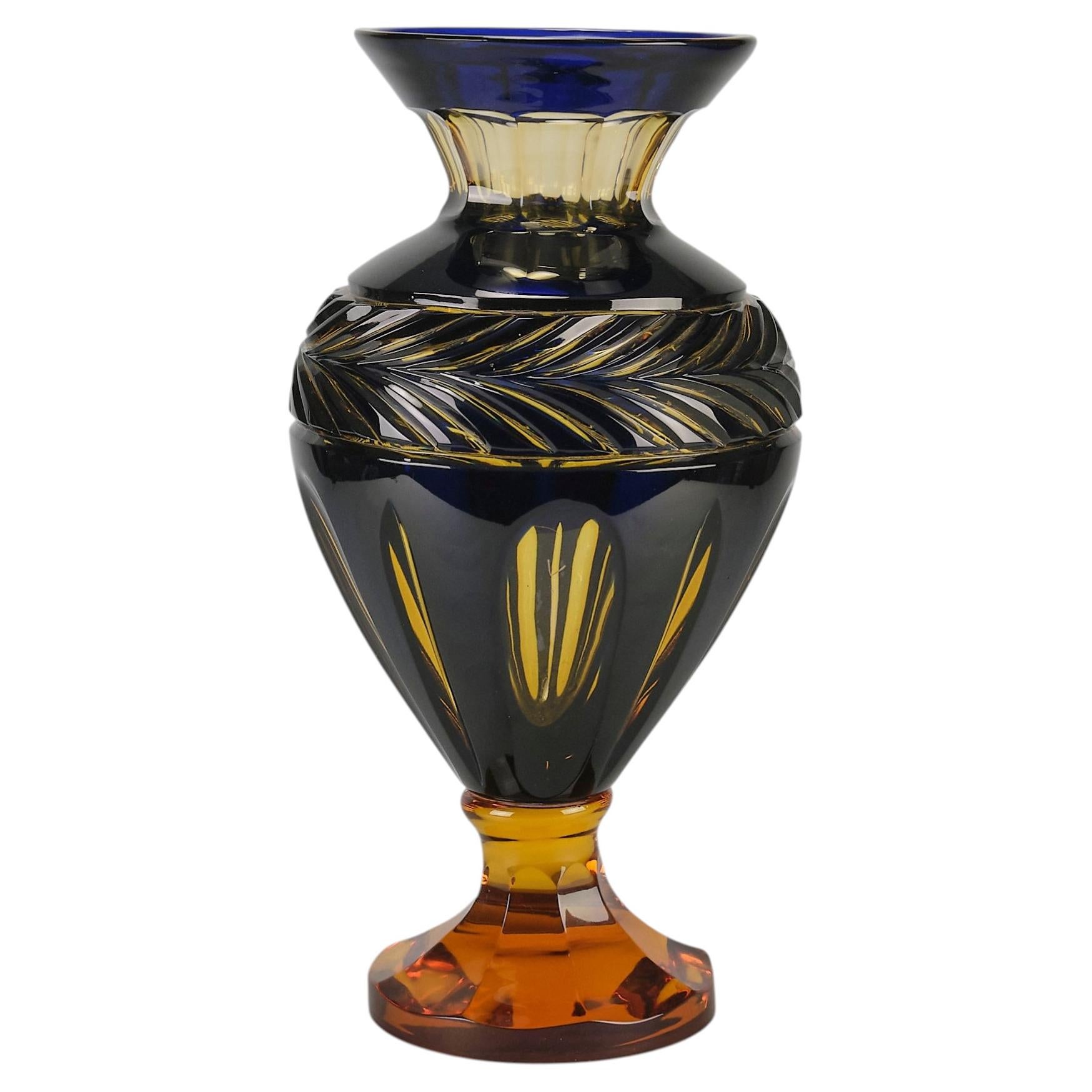 Mid 20th Century Coloured Glass "Amphora Vase" by Murano Nason & Co