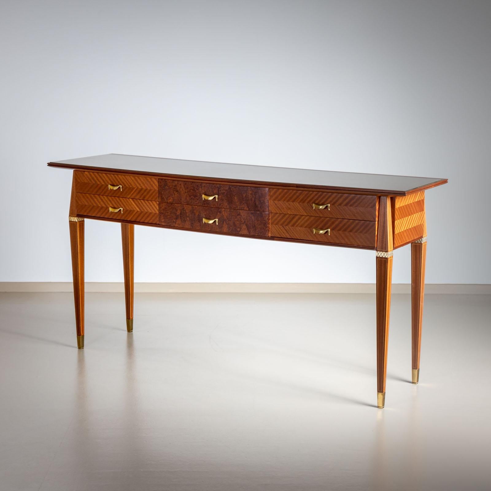 Mesa consola de mediados del siglo XX, atribuida a Paolo Buffa, escuela italiana Italiano en venta