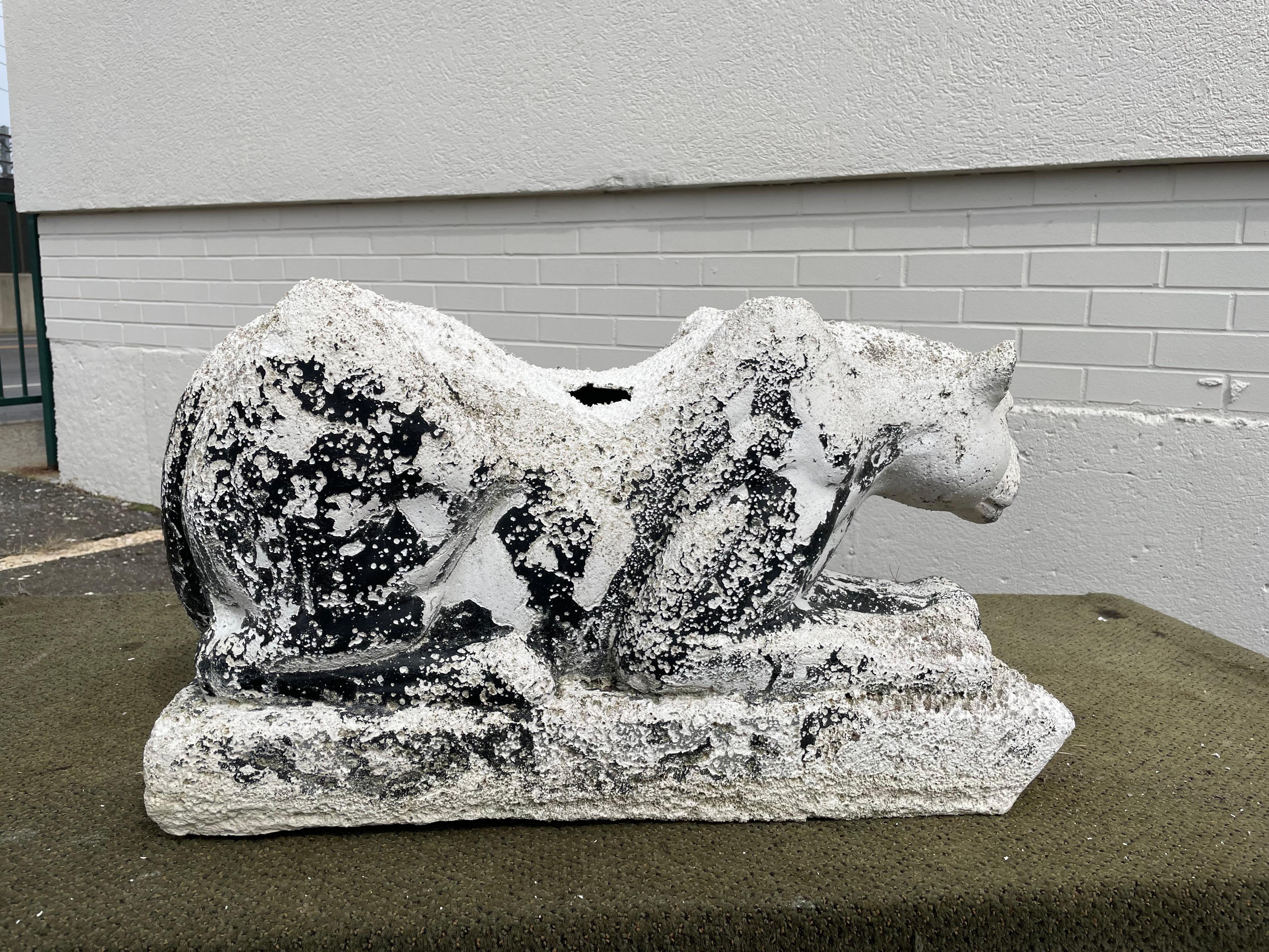 Mid-20th Century Crouching Plaster Panther For Sale 11