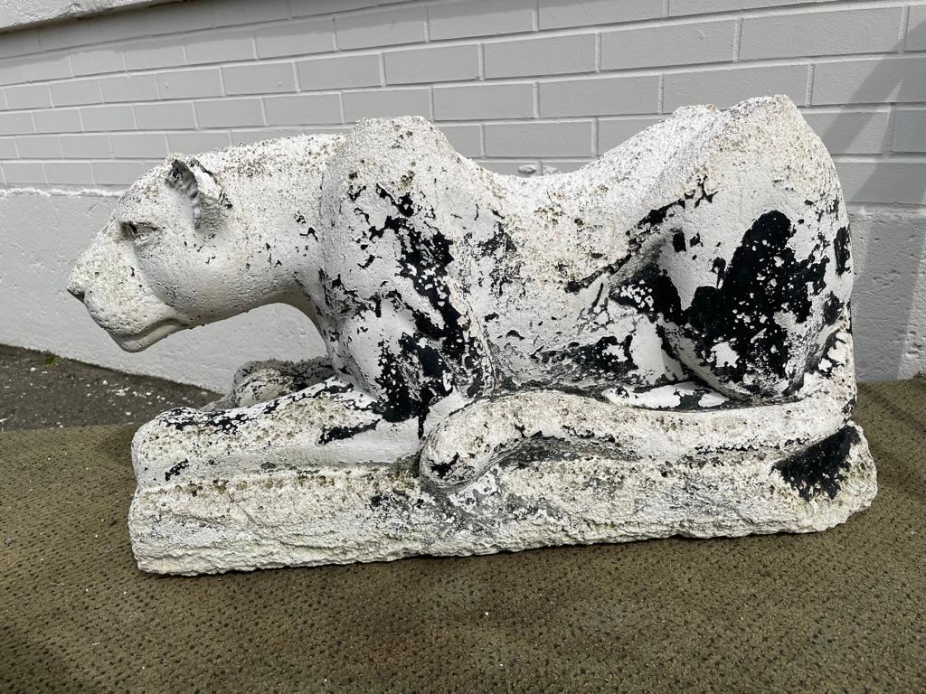 Mid-20th Century Crouching Plaster Panther For Sale 1