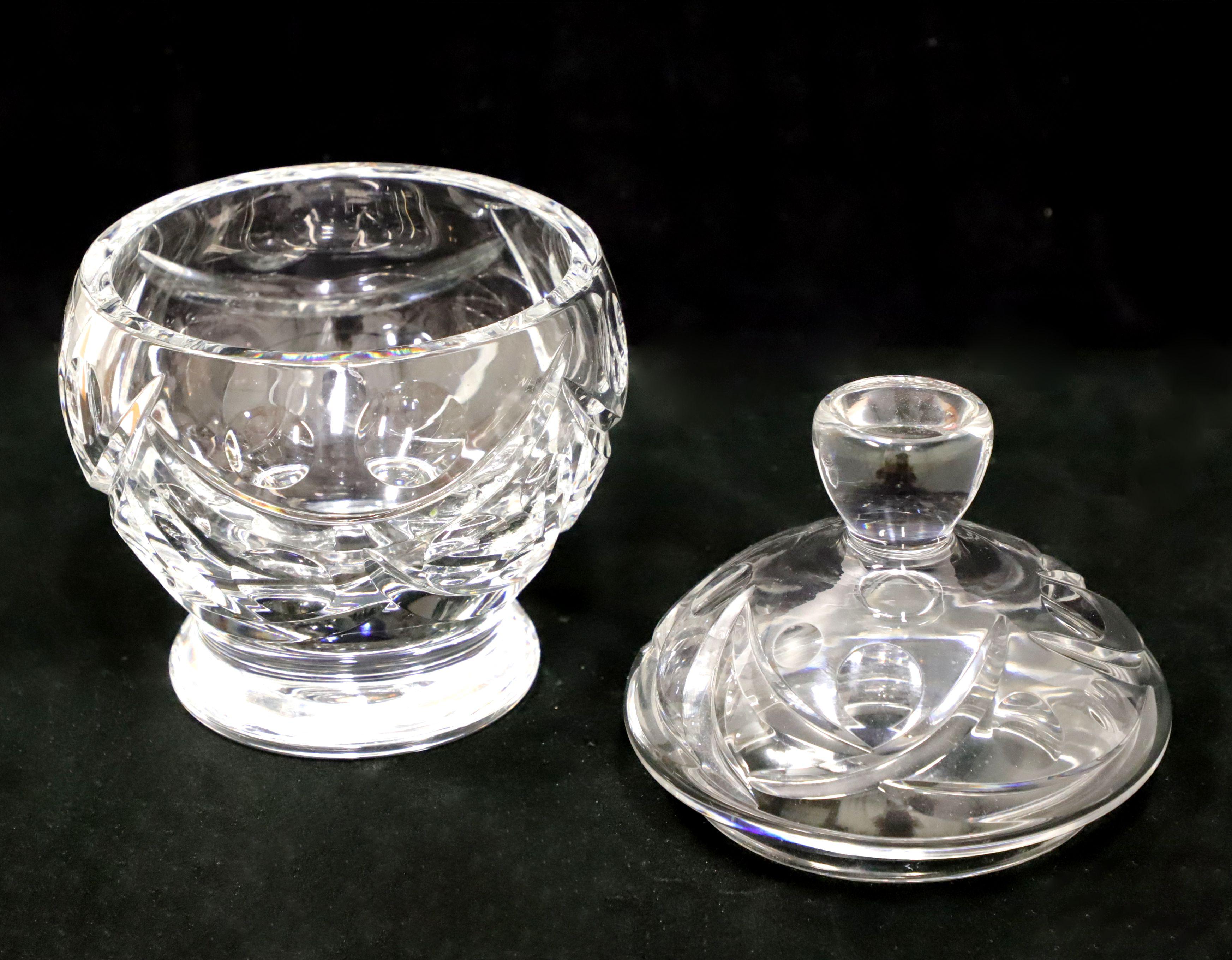 bohemian crystal candy dish with lid